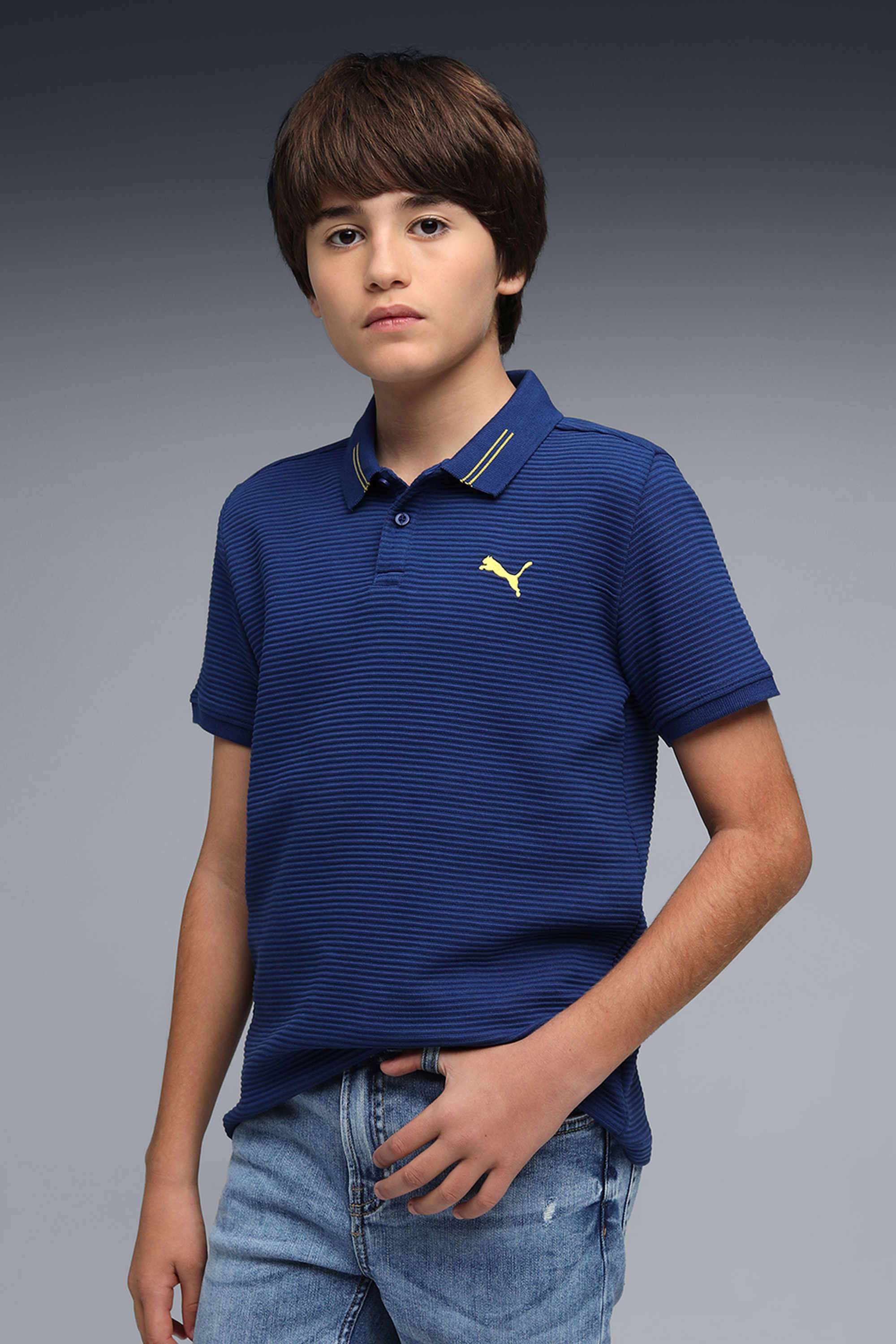 Weft-Blended-Fabric-Polo-Boys-T-Shirt