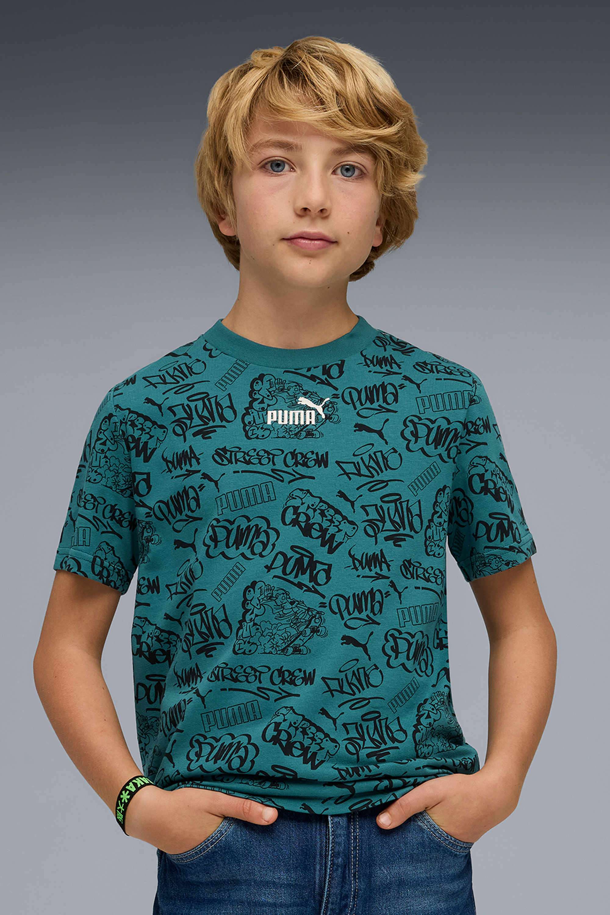 Weft-Blended-Fabric-Round-Neck-Boys-T-Shirt