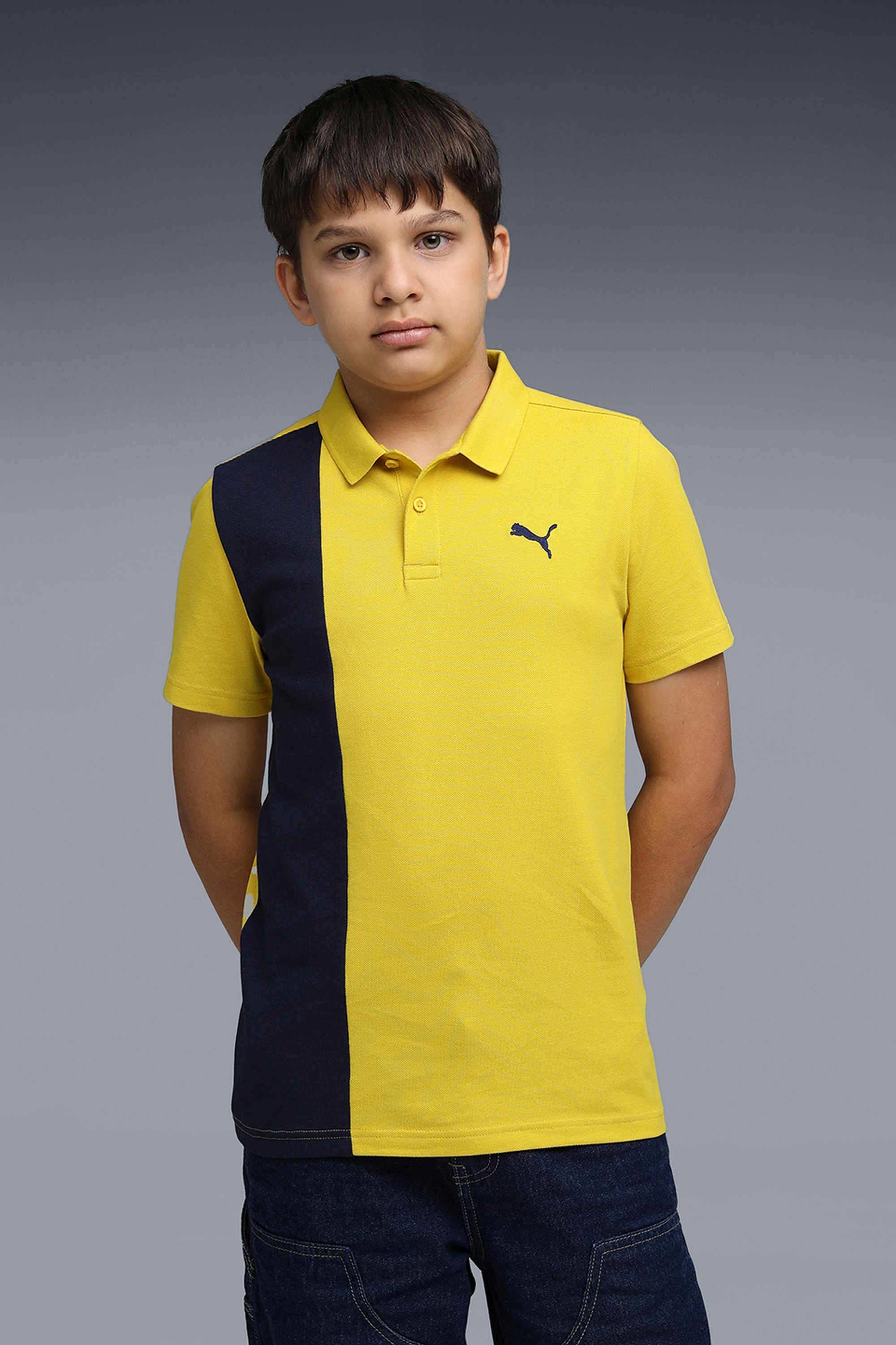 Weft-Blended-Fabric-Polo-Boys-T-Shirt