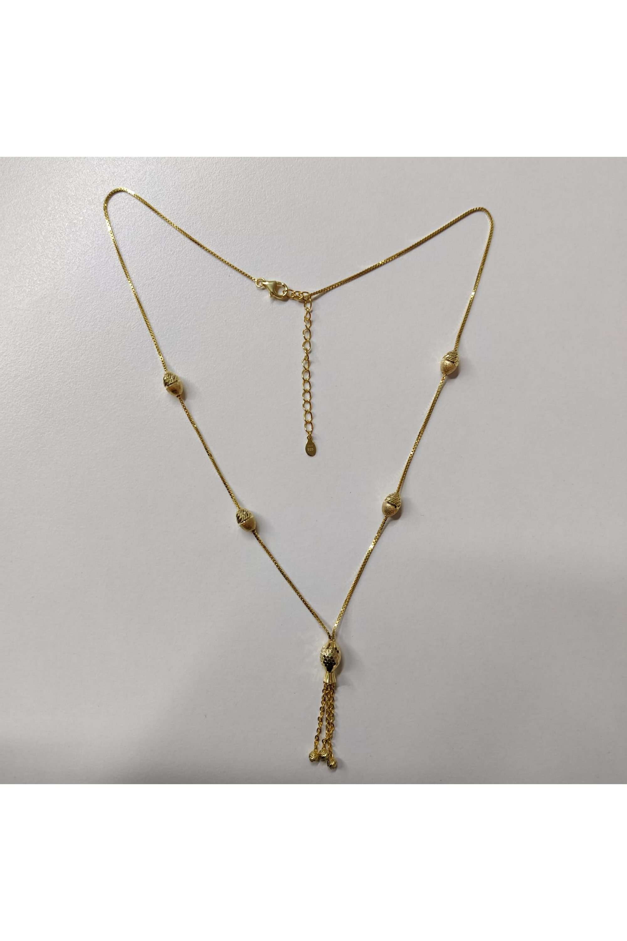 Golden-Disco-Beads-Lariat-Necklace-For-Women