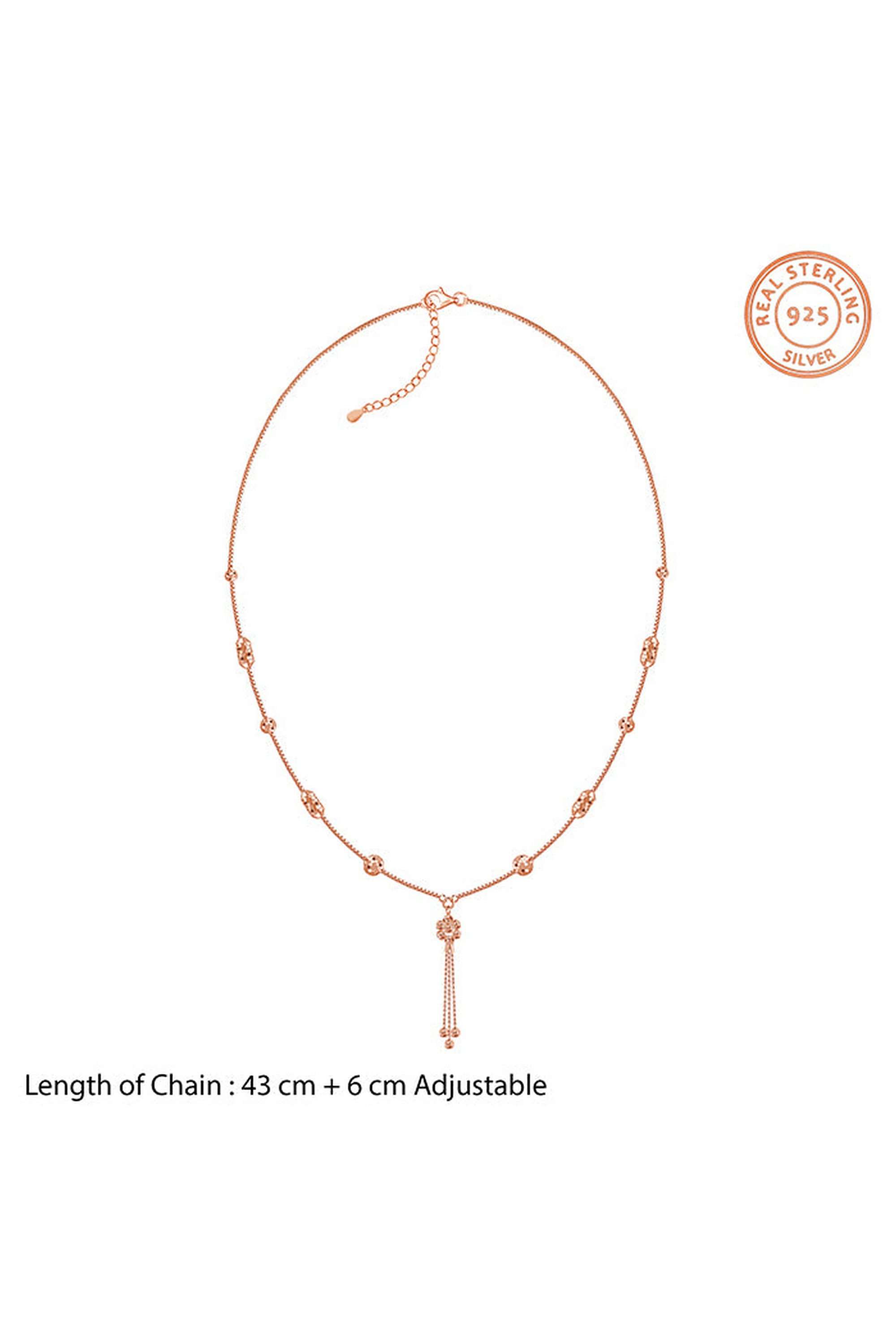 Floral-Beaded-Necklace-in-Rose-Gold-For-Women
