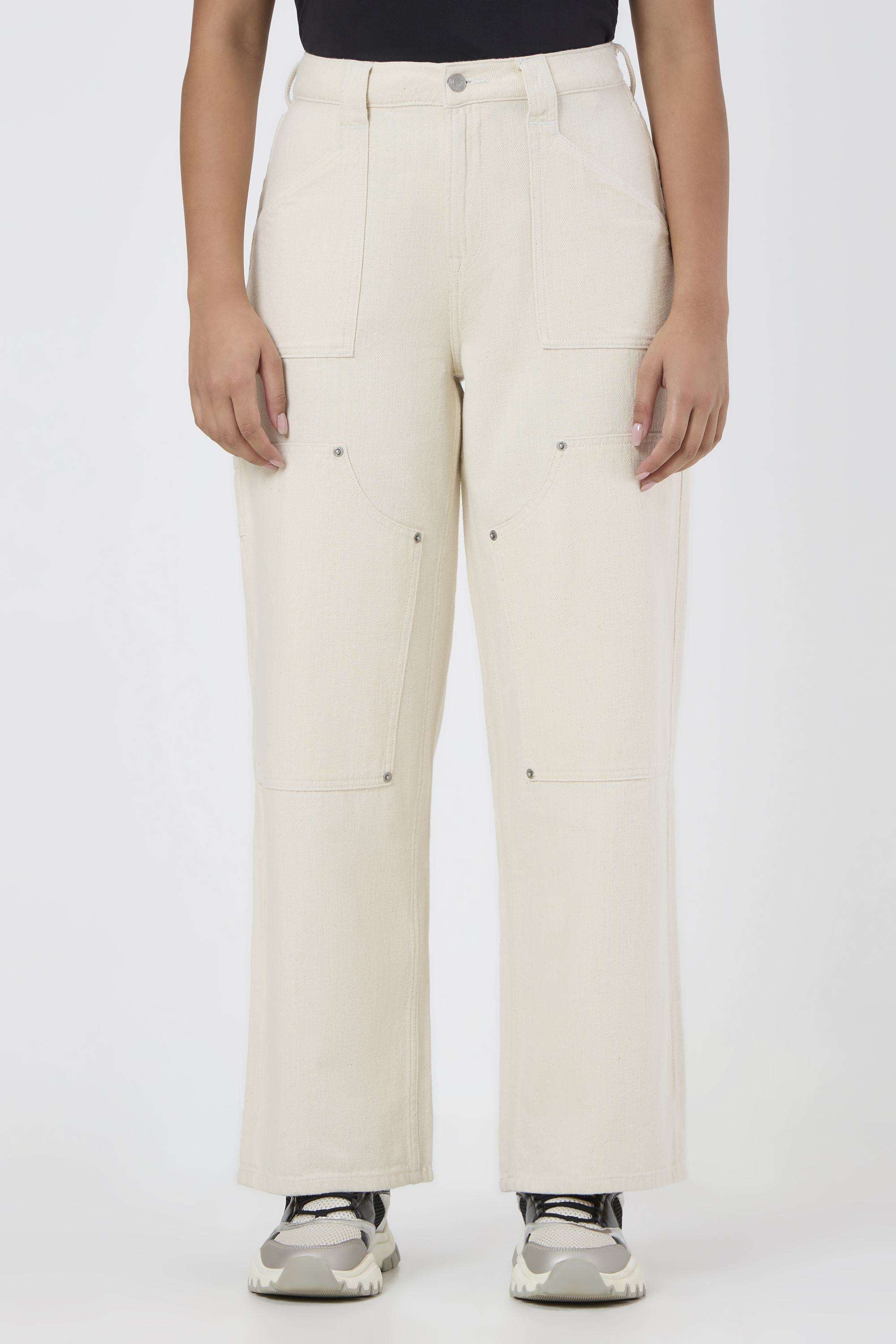 Solid-Relaxed-Fit-Blended-Fabric-Women-s-Casual-Wear-Jeans