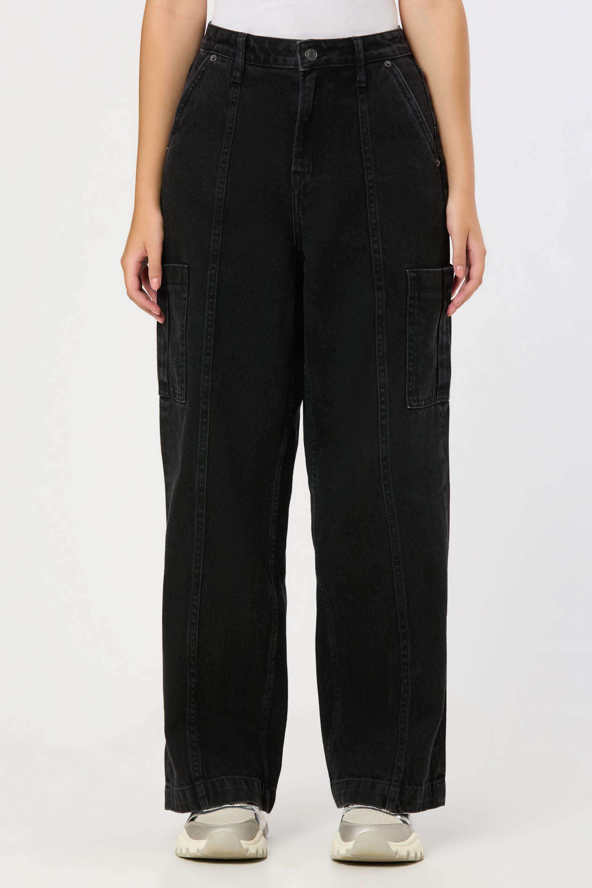 Solid-Relaxed-Fit-Blended-Fabric-Women-s-Casual-Wear-Jeans