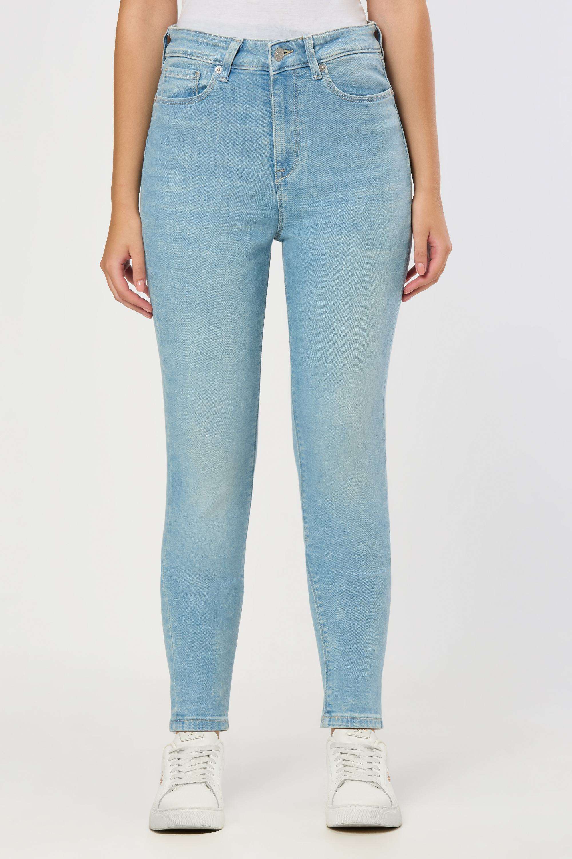 Solid-Skinny-Fit-Blended-Fabric-Women-s-Casual-Wear-Jeans