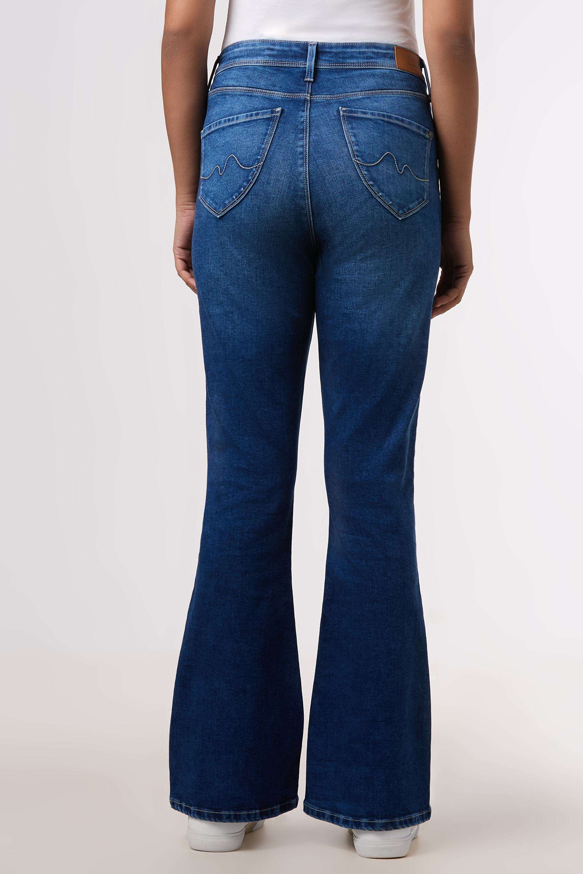 Solid-Relaxed-Fit-Blended-Fabric-Women-s-Casual-Wear-Jeans