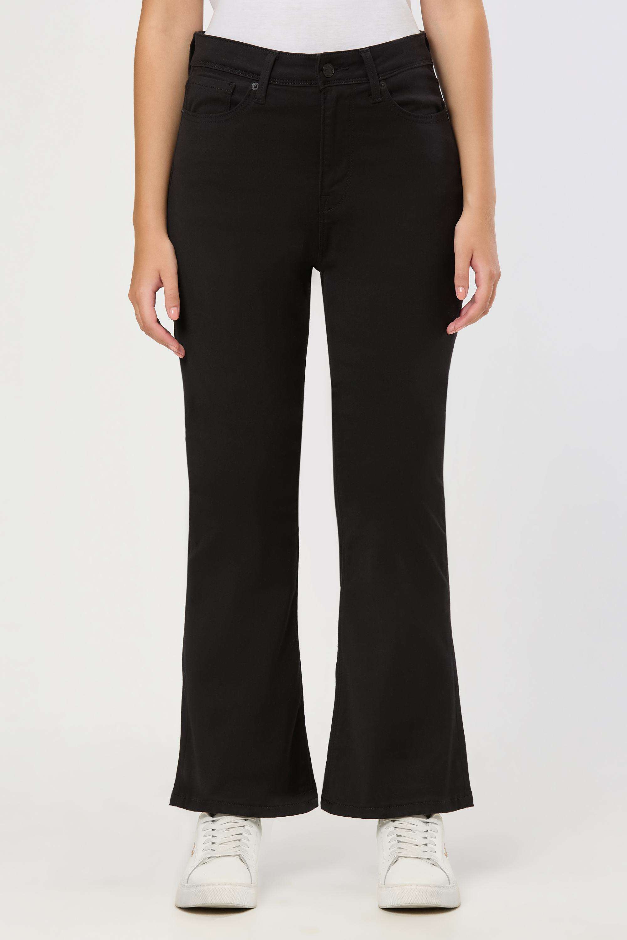 Solid-Relaxed-Fit-Blended-Fabric-Women-s-Casual-Wear-Jeans