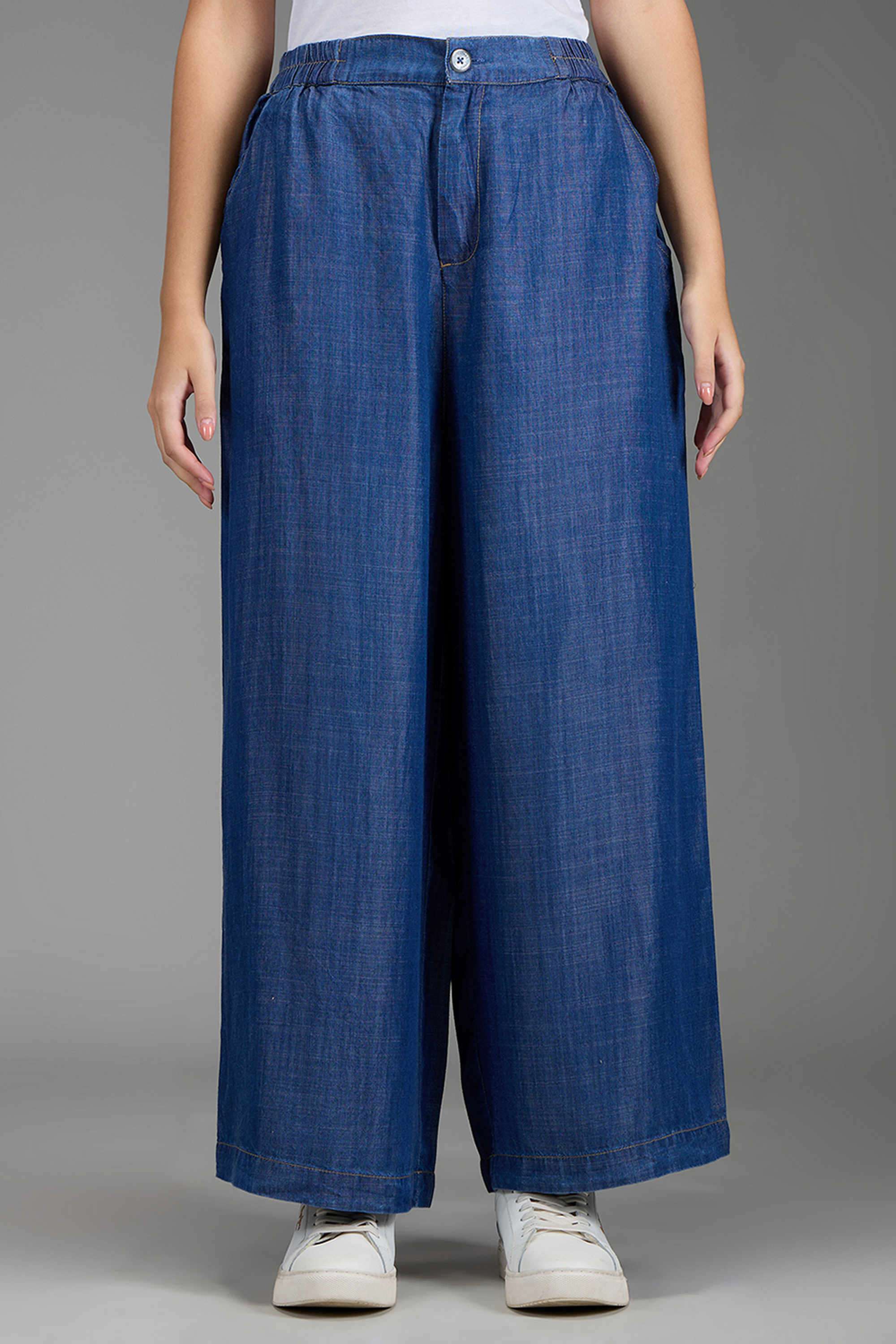 Lyocell-Solid-Women-s-Regular-Fit-Pants