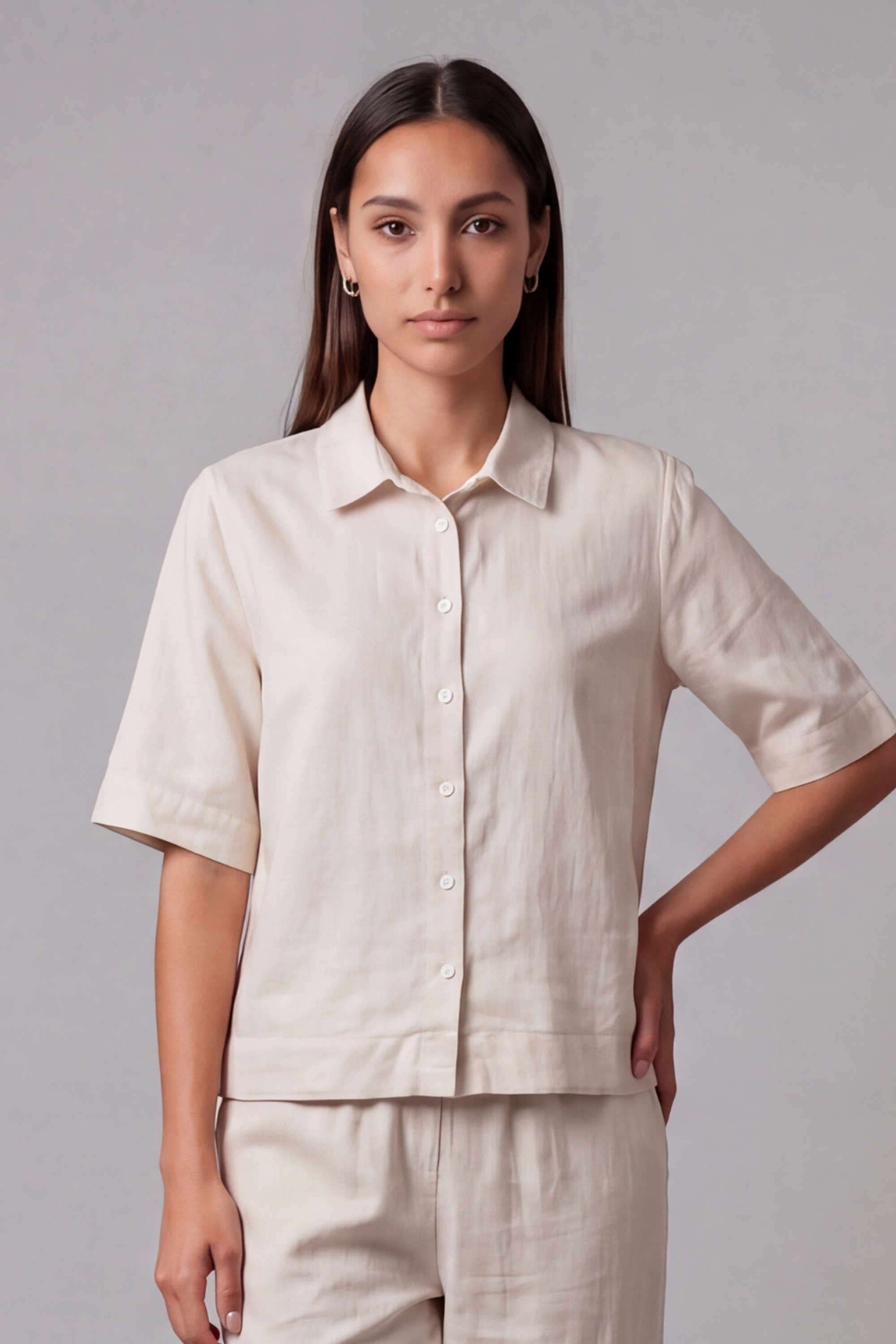 Cotton-Solid-Women-s-Regular-Fit-Shirt