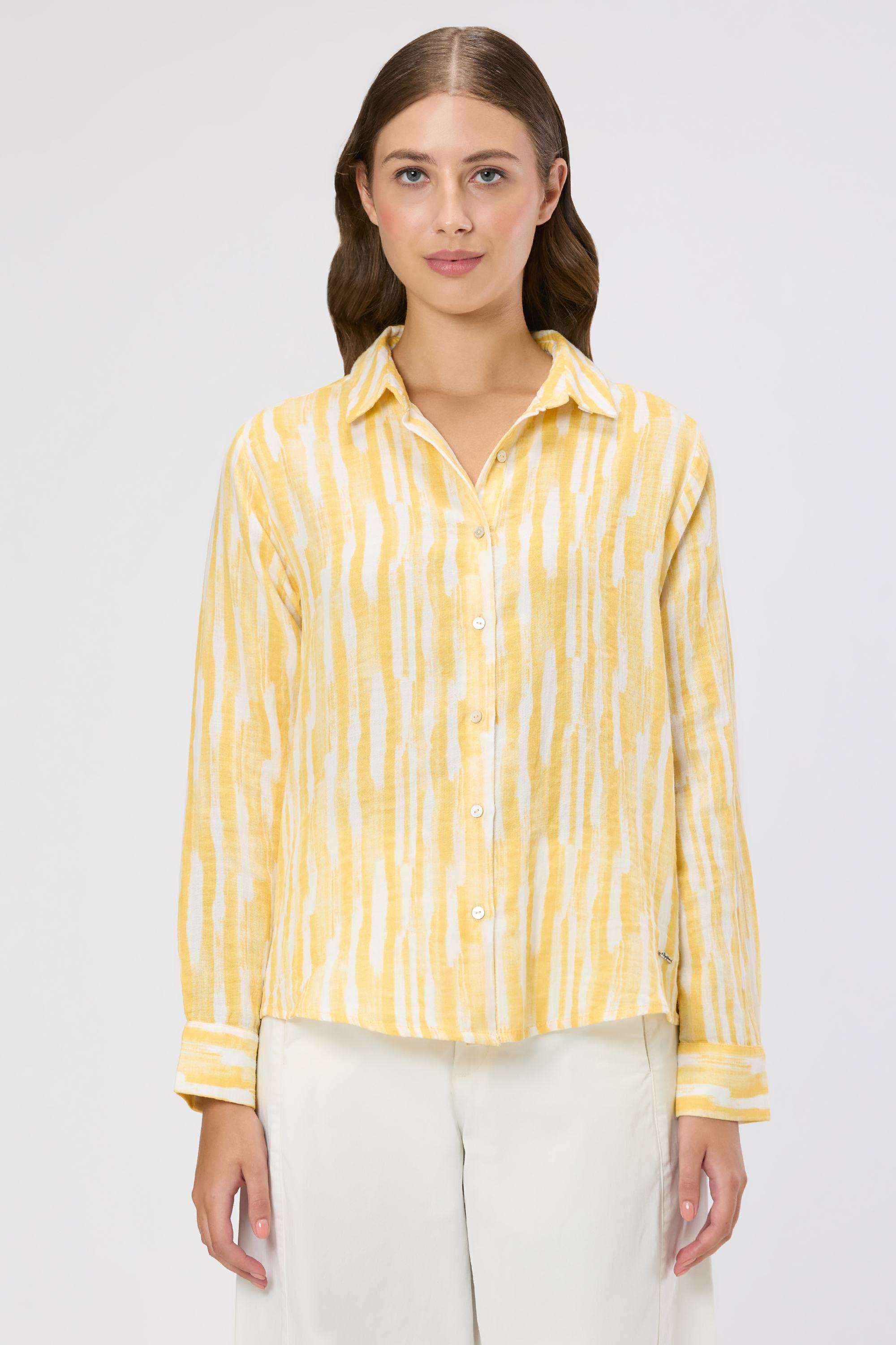 Solid-Blended-Fabric-Women-s-Shirt
