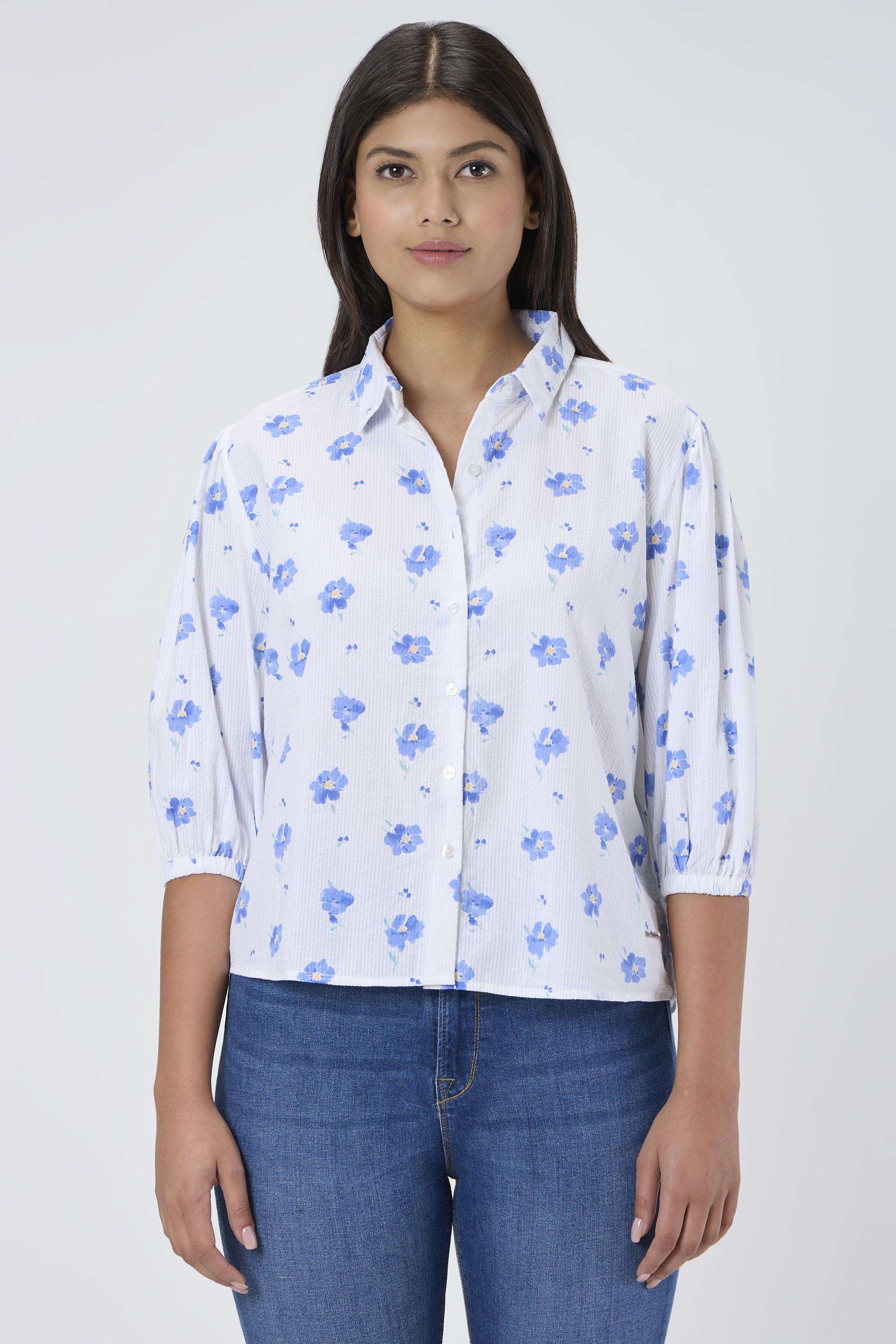 Solid-Blended-Fabric-Women-s-Shirt