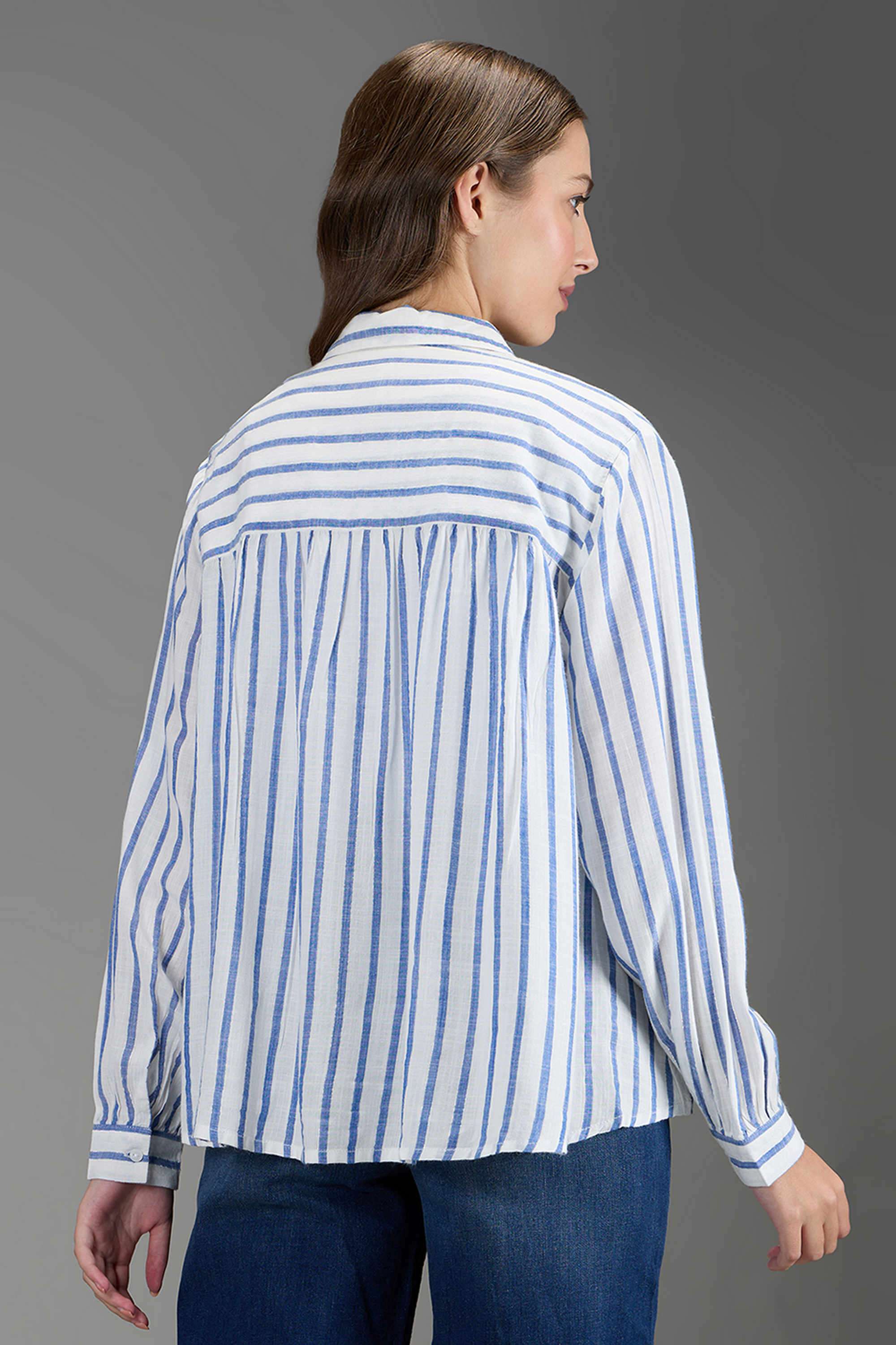 Viscose-Stripes-Women-s-Relaxed-Fit-Shirt