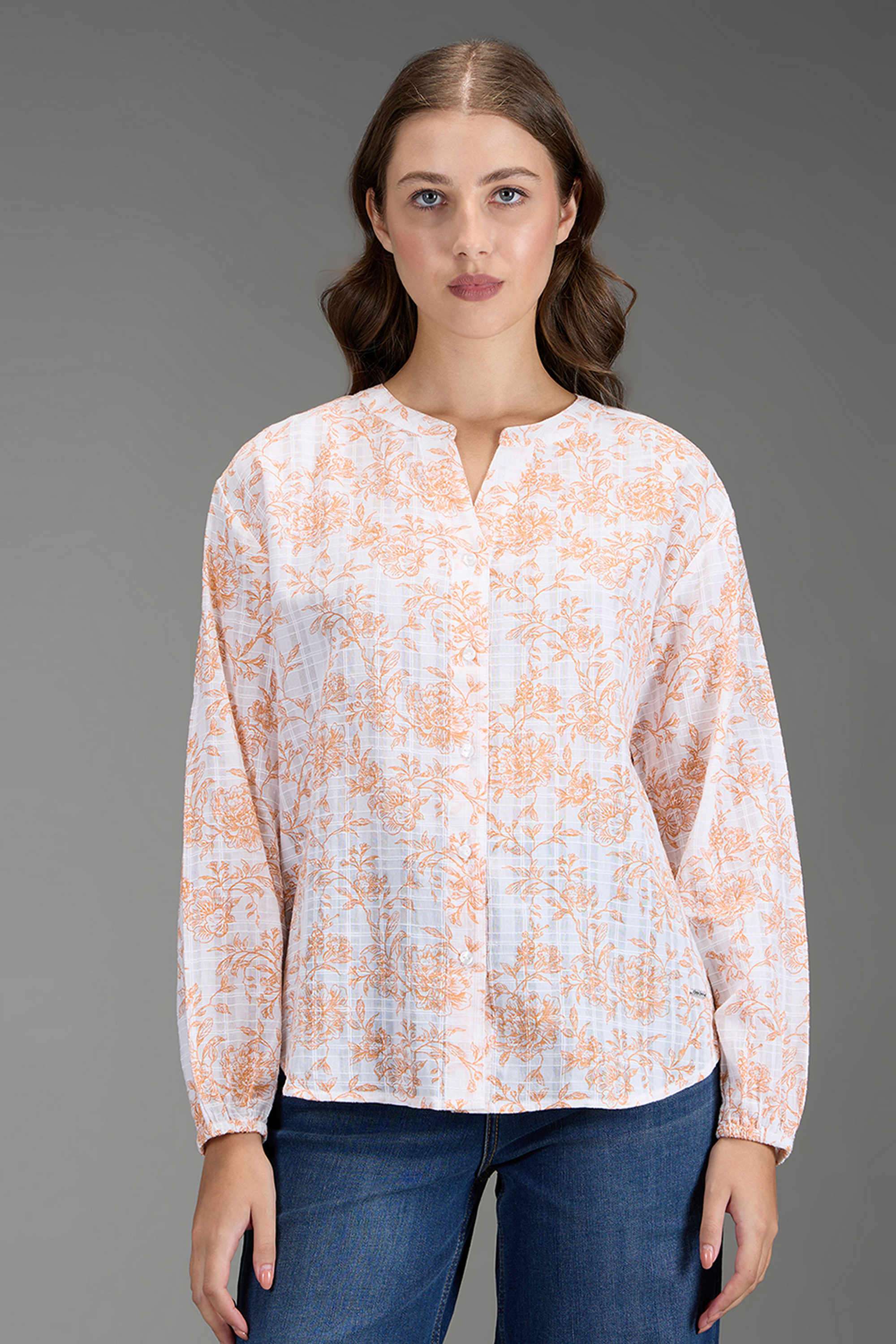 Cotton-Floral-Women-s-Regular-Fit-Shirt