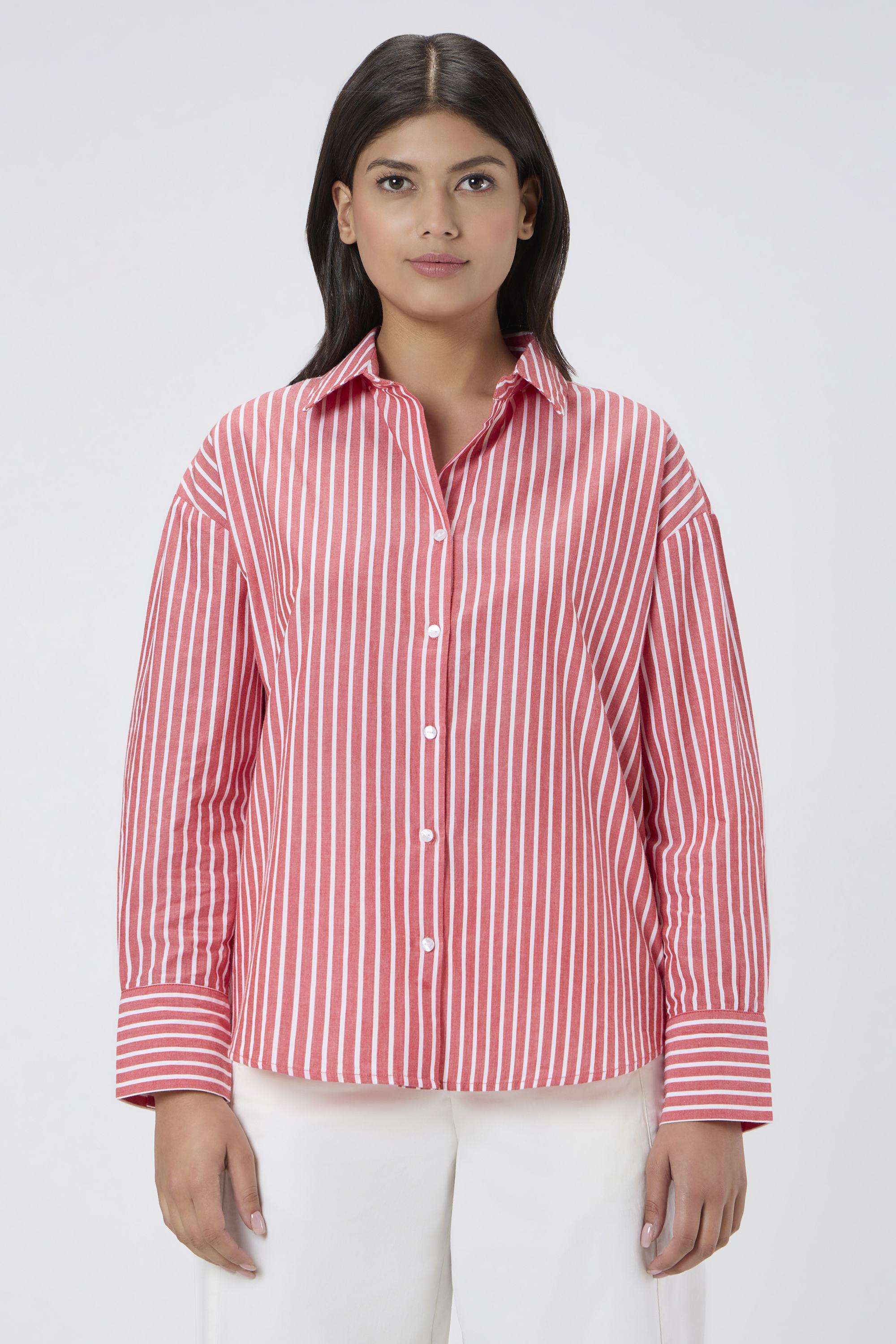 Solid-Blended-Fabric-Women-s-Shirt