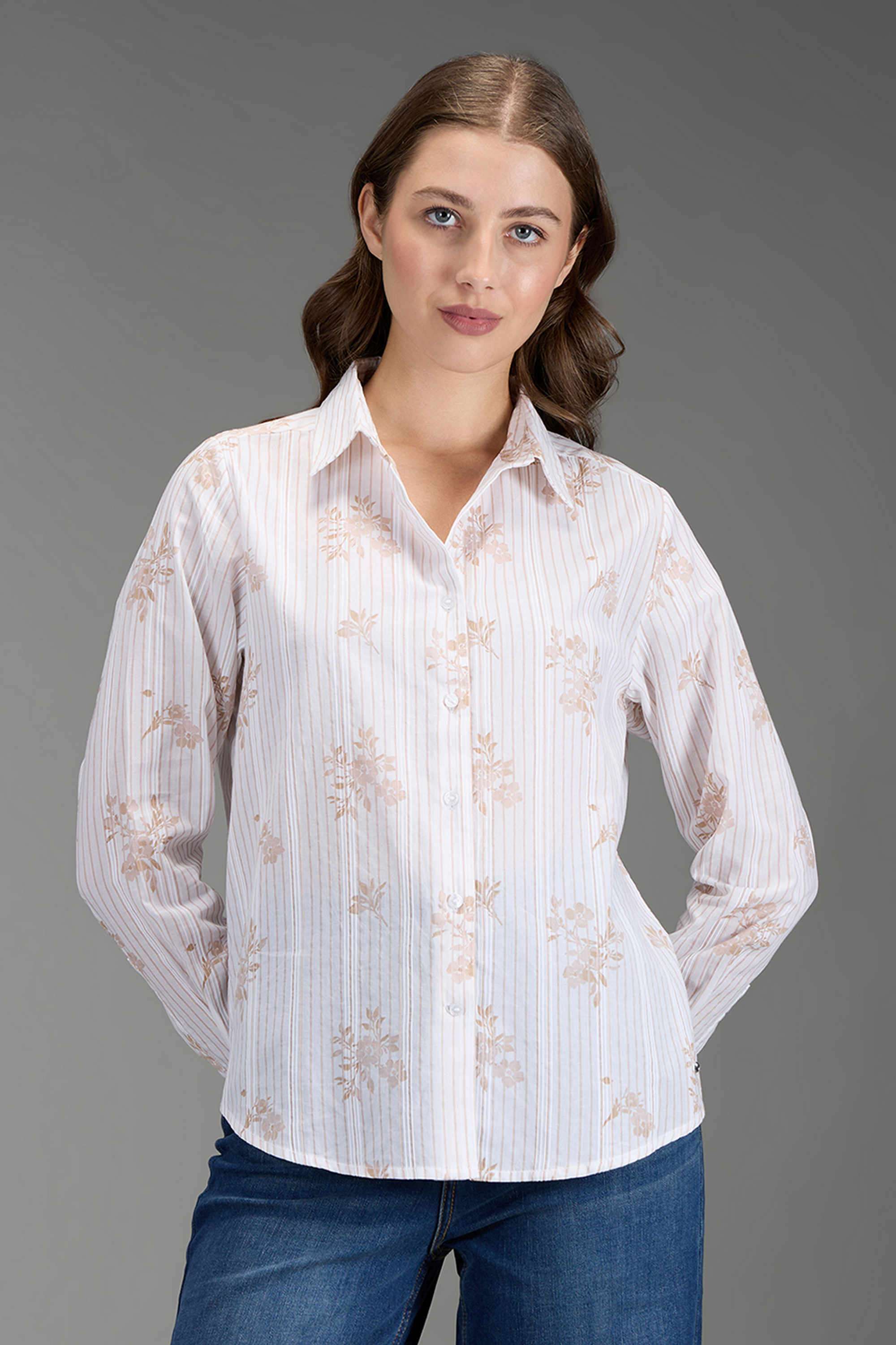 Cotton-Floral-Women-s-Regular-Fit-Shirt