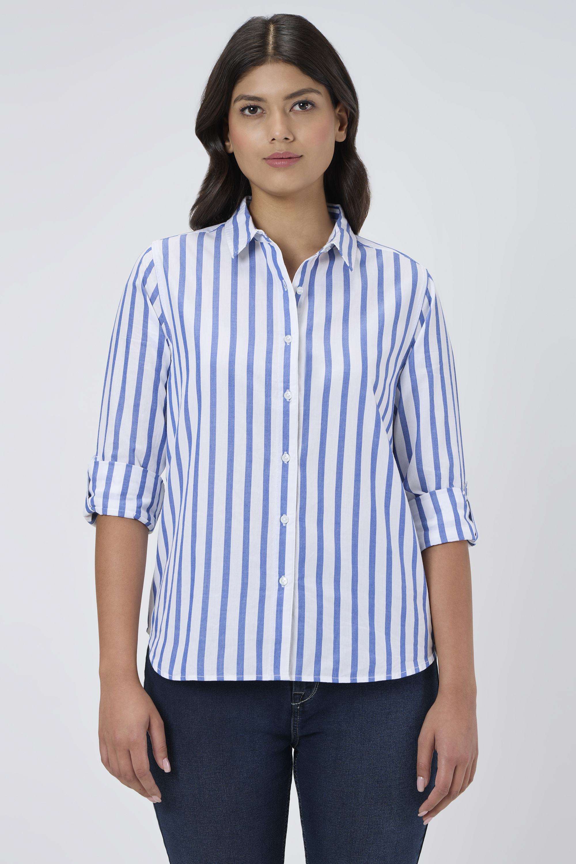 Solid-Blended-Fabric-Women-s-Shirt