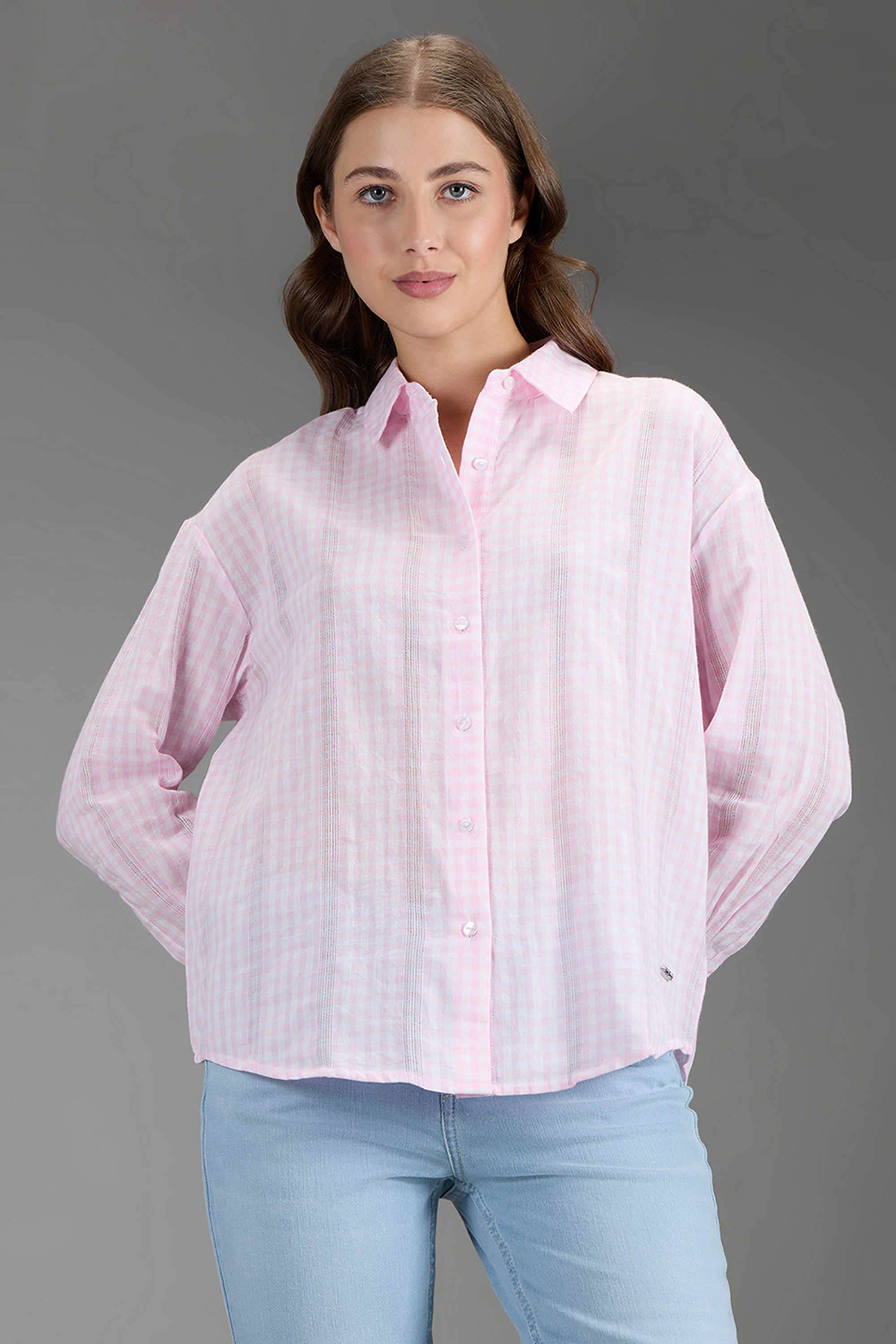 Cotton-Checks-Women-s-Oversized-Fit-Shirt