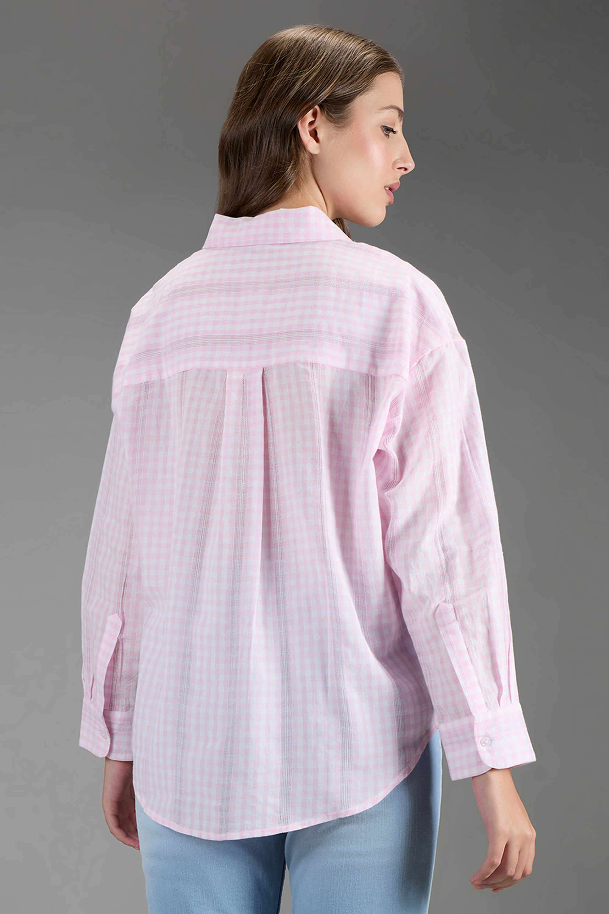 Cotton-Checks-Women-s-Oversized-Fit-Shirt