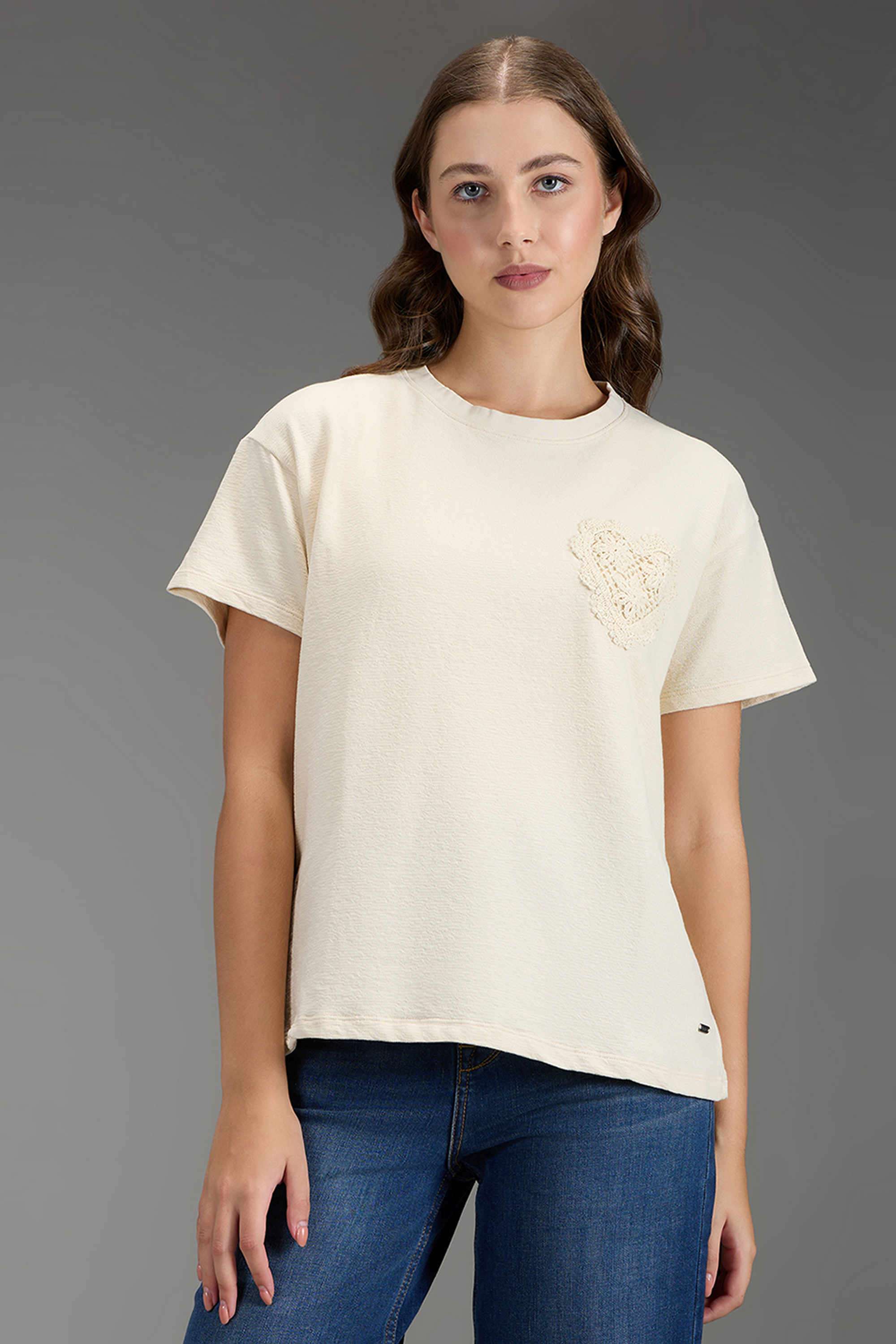 Cotton-Embellished-Women-s-T-Shirt