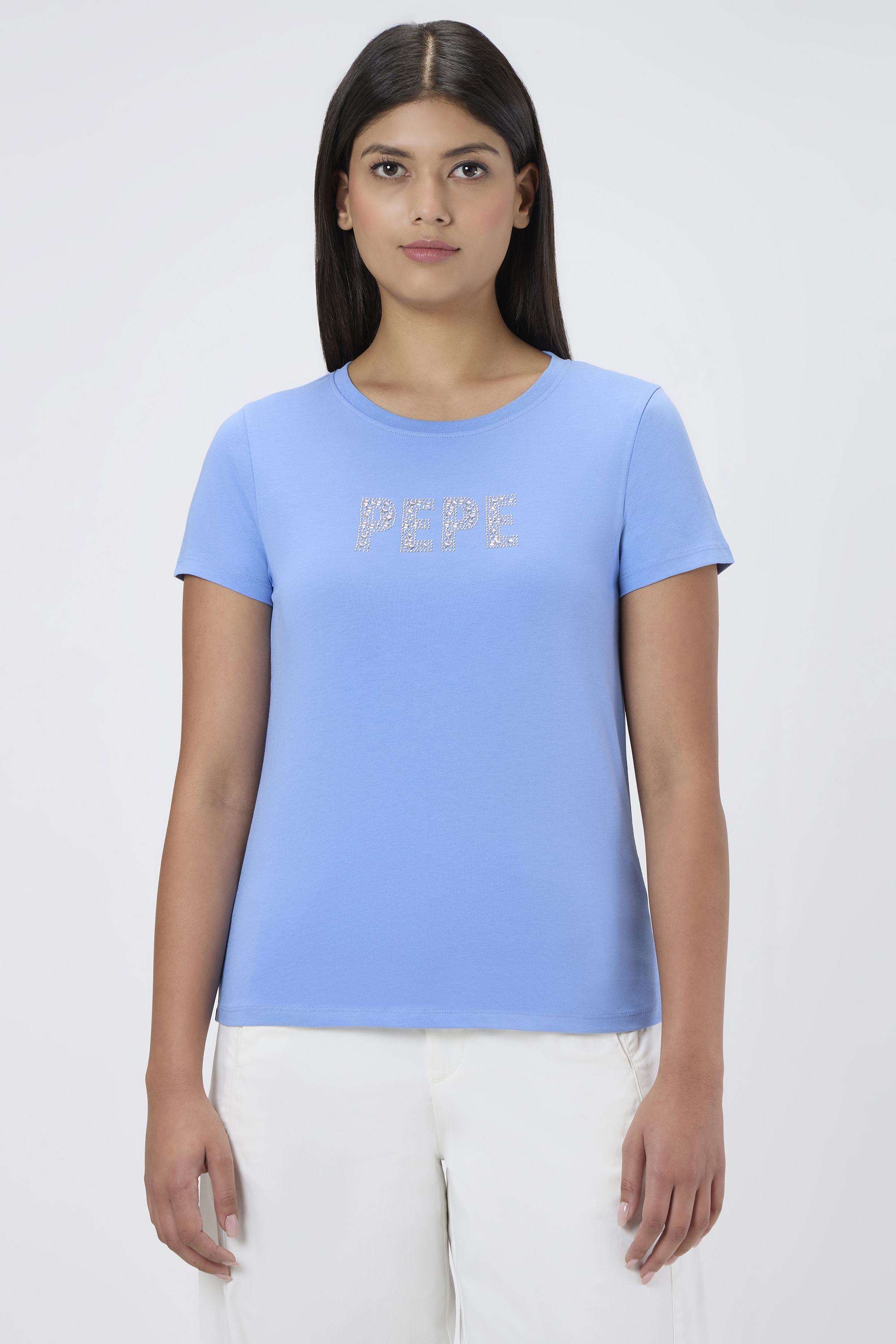 Solid-Blended-Fabric-Women-s-T-Shirt