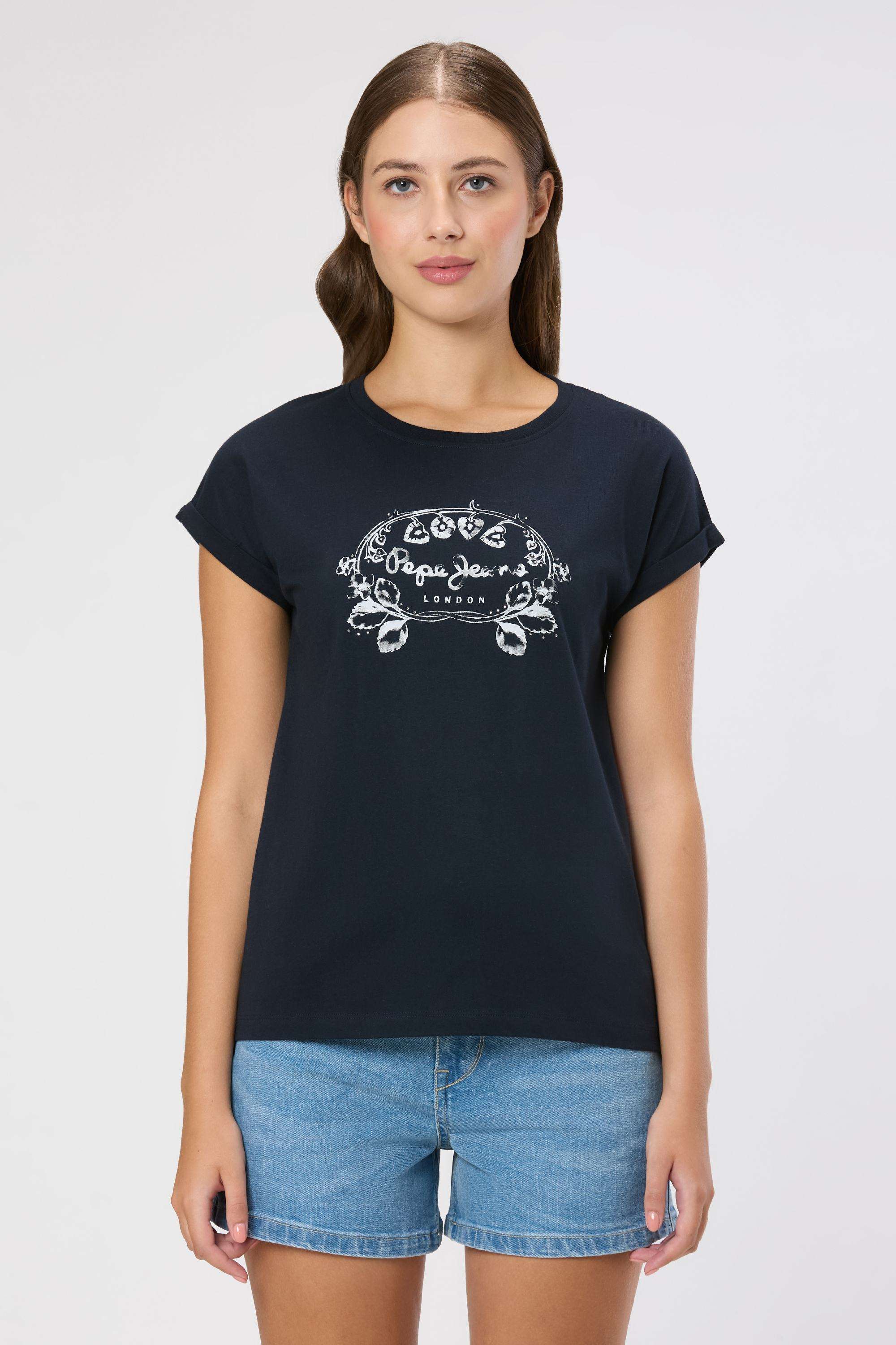 Solid-Blended-Fabric-Women-s-T-Shirt
