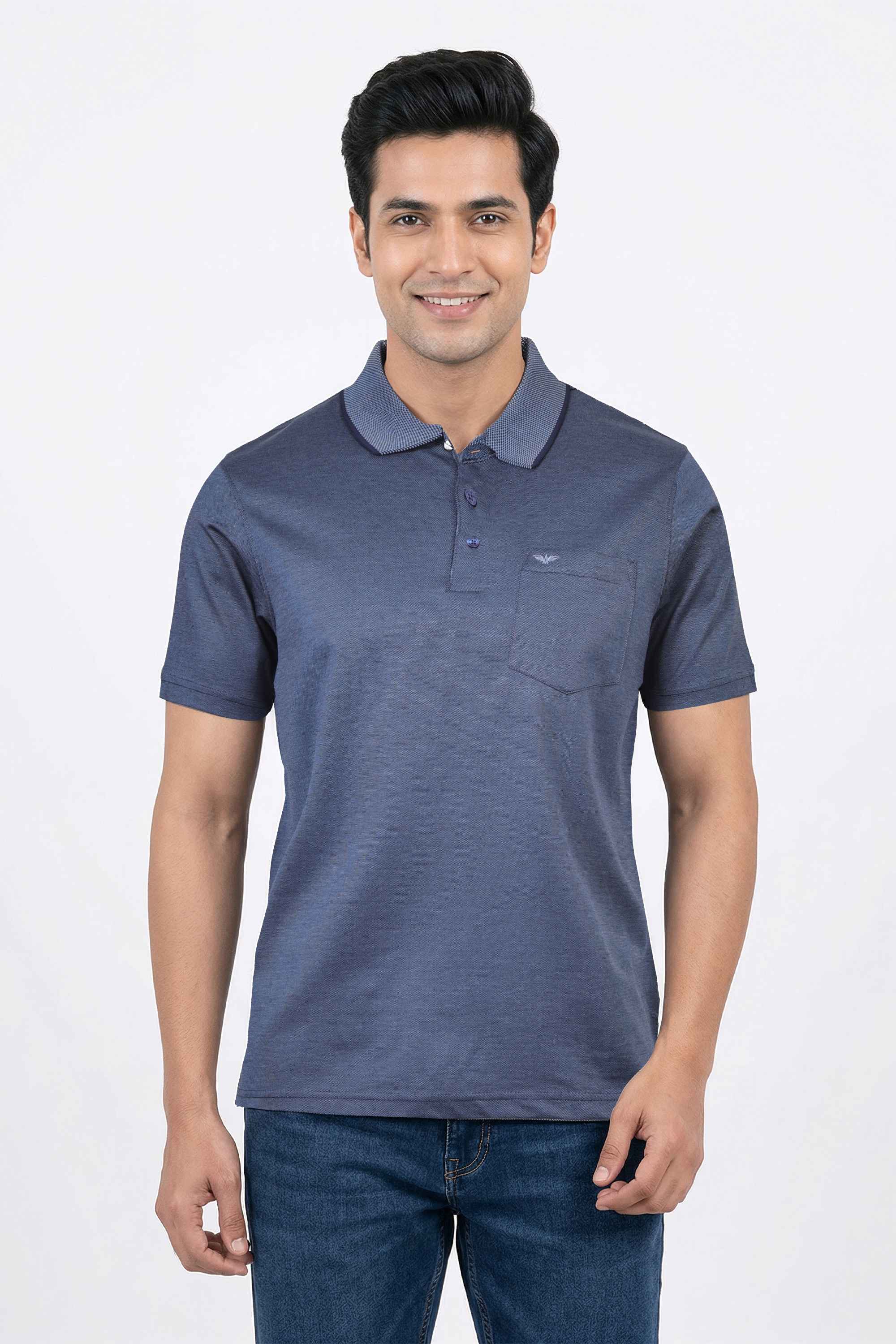 Solid-Cotton-Regular-Fit-Men-T-Shirt