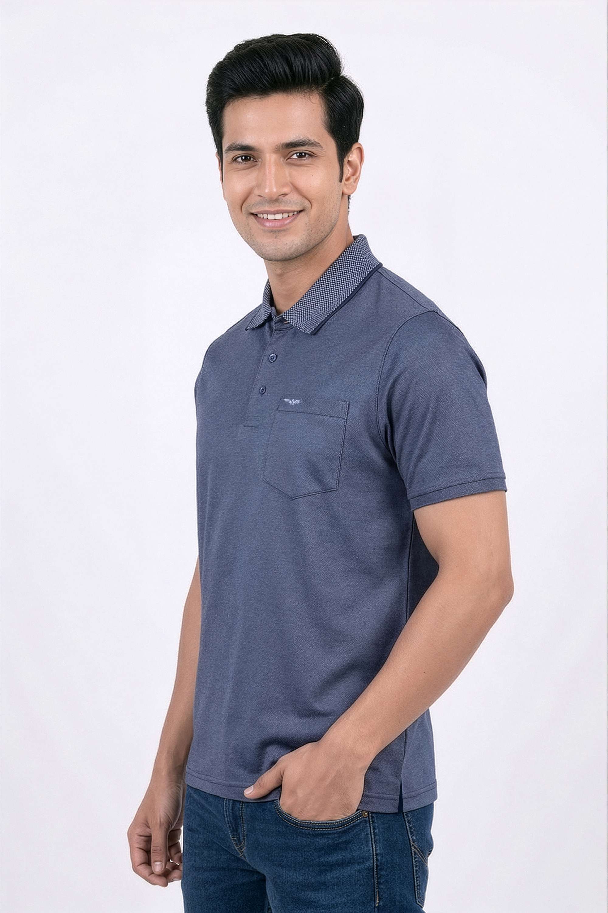 Solid-Cotton-Regular-Fit-Men-T-Shirt