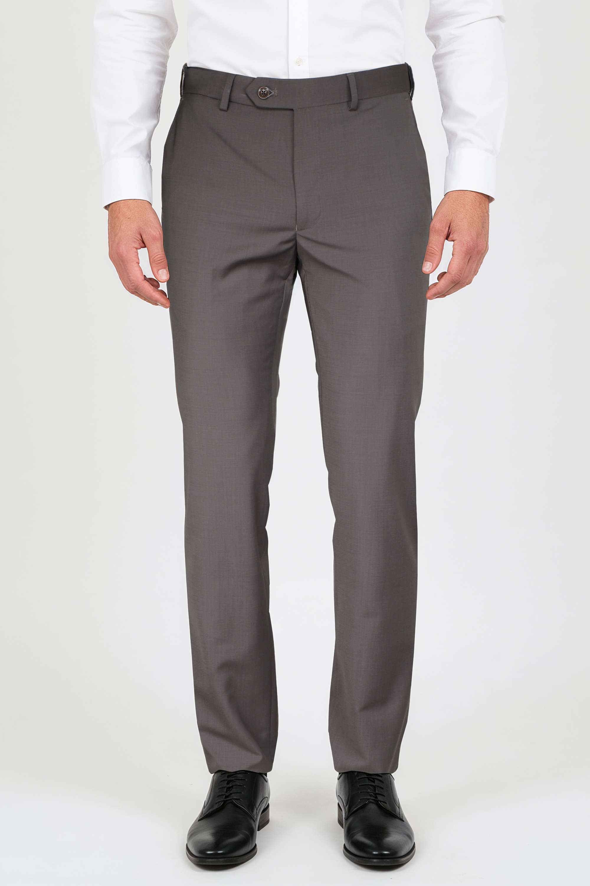 Solid-Blended-Fabric-Slim-Fit-Men-s-Trousers