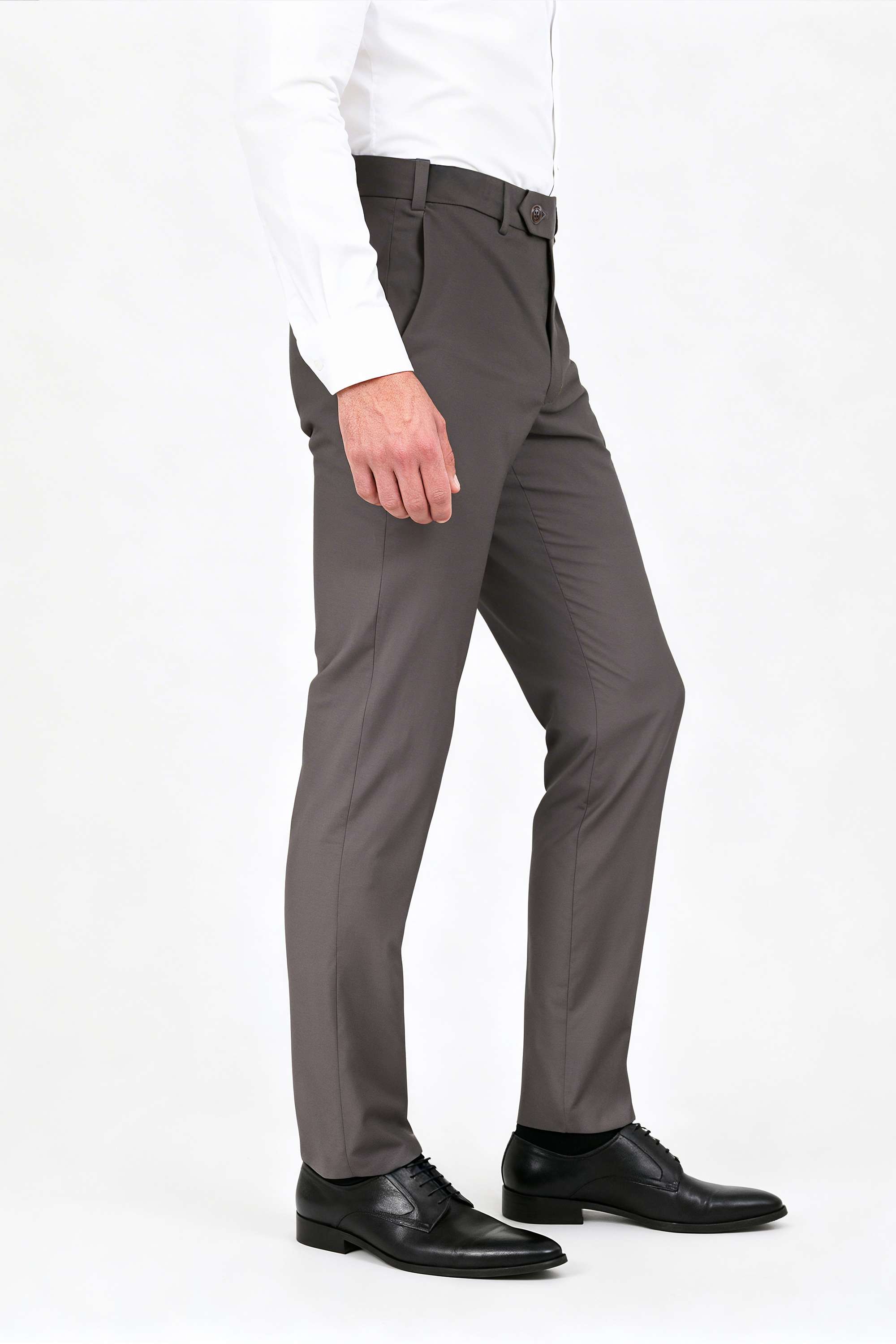 Solid-Blended-Fabric-Slim-Fit-Men-s-Trousers