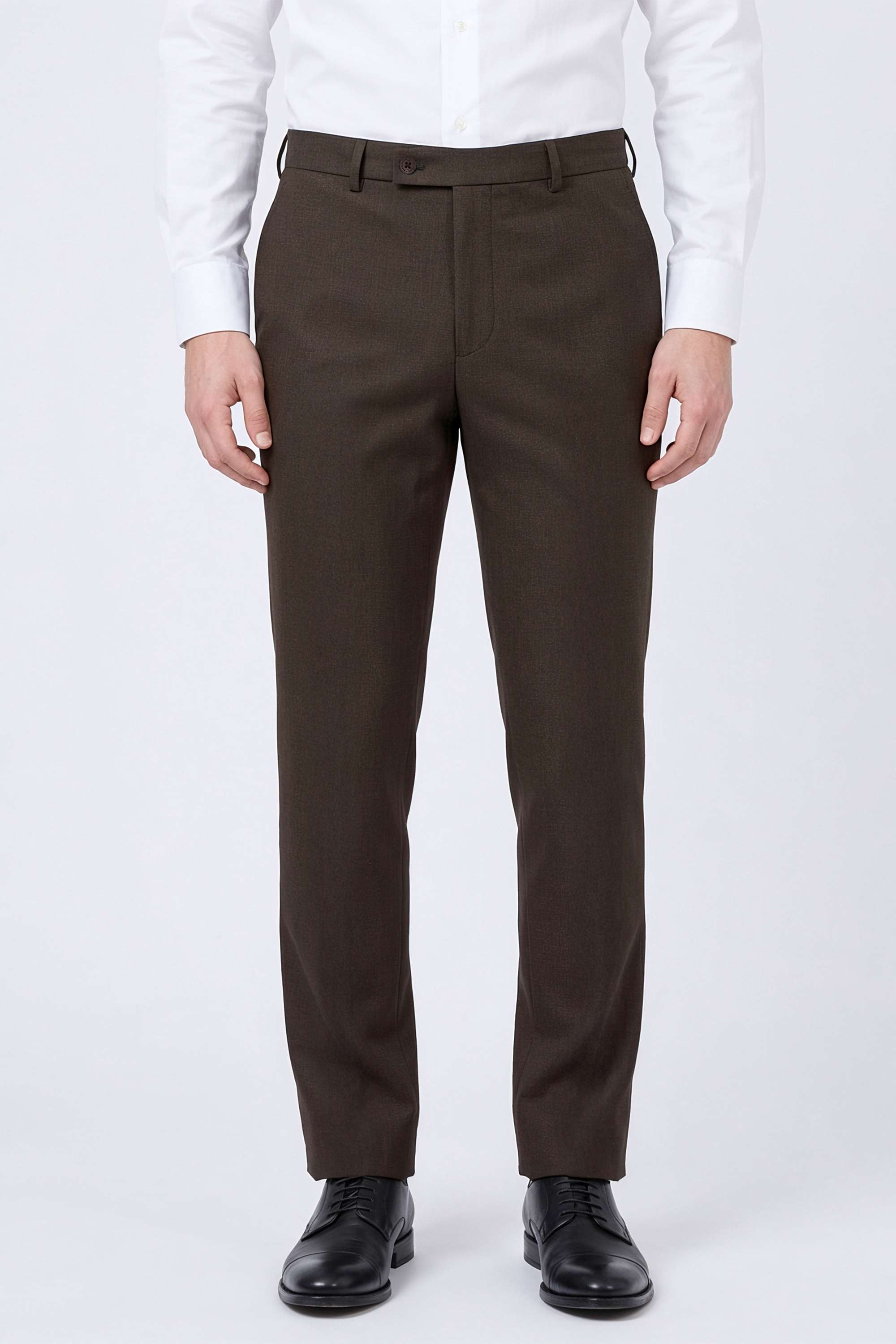 Solid-Blended-Fabric-Slim-Fit-Men-s-Trousers