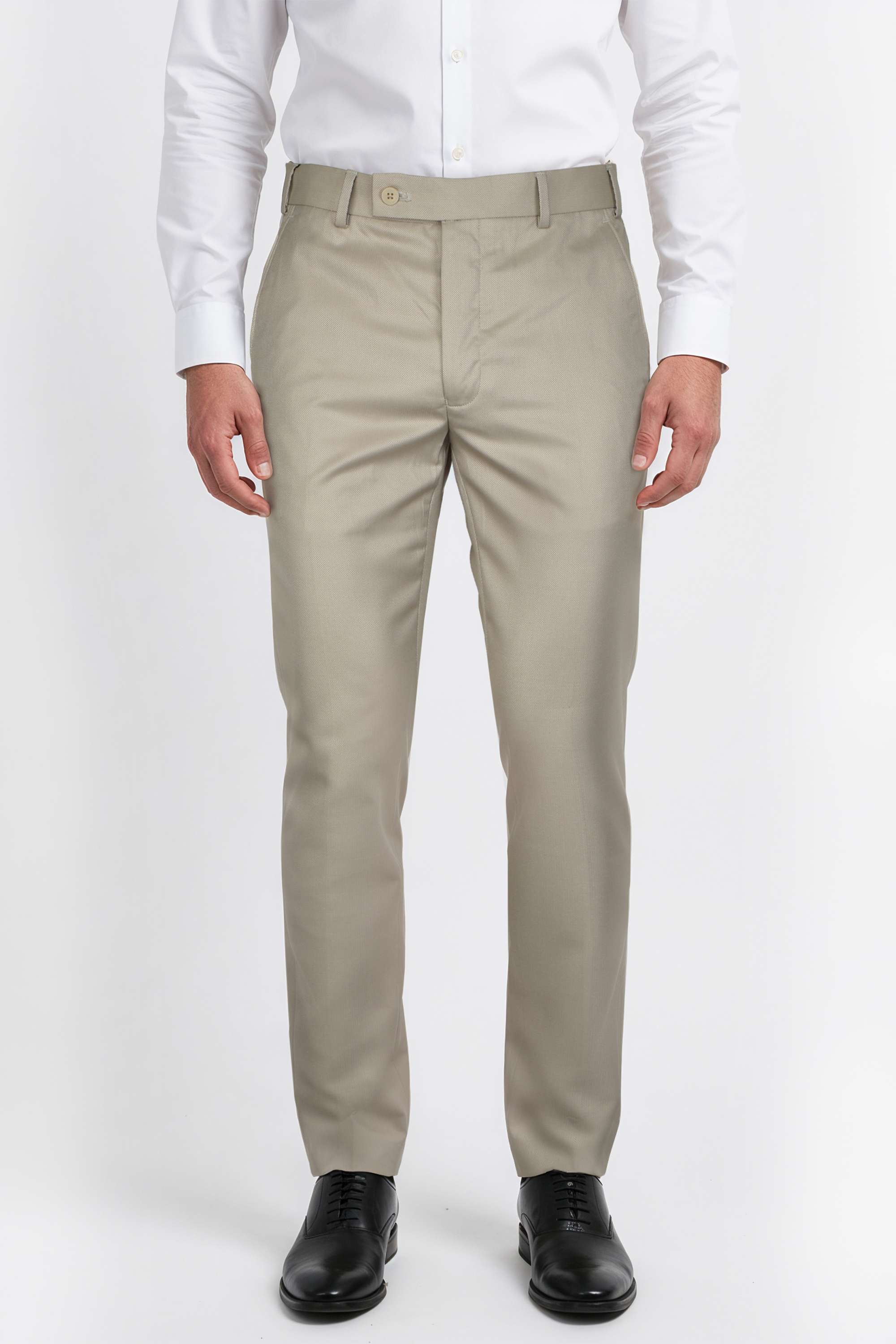 Solid-Blended-Fabric-Slim-Fit-Men-s-Trousers