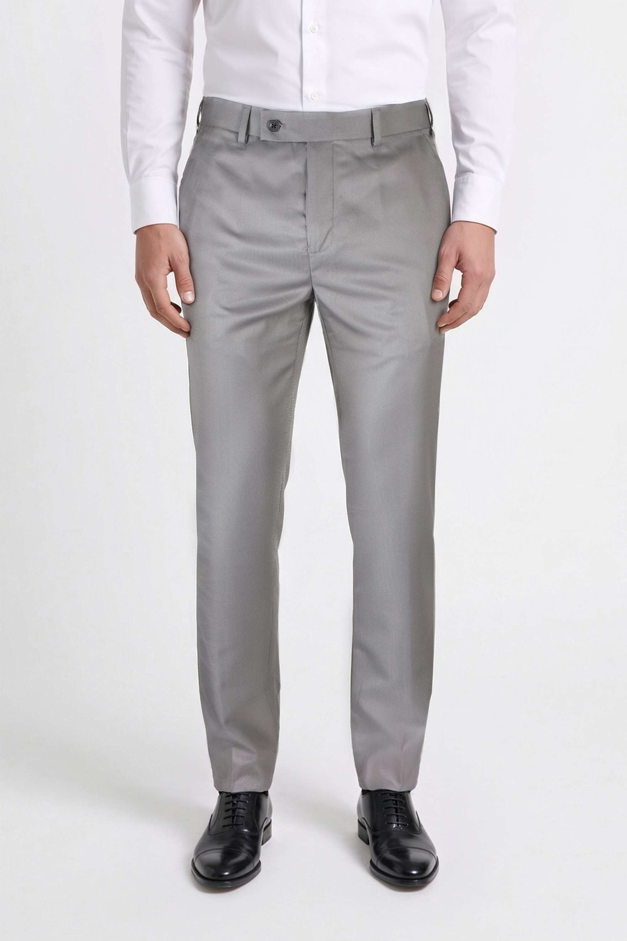 Solid-Blended-Fabric-Slim-Fit-Men-Trousers