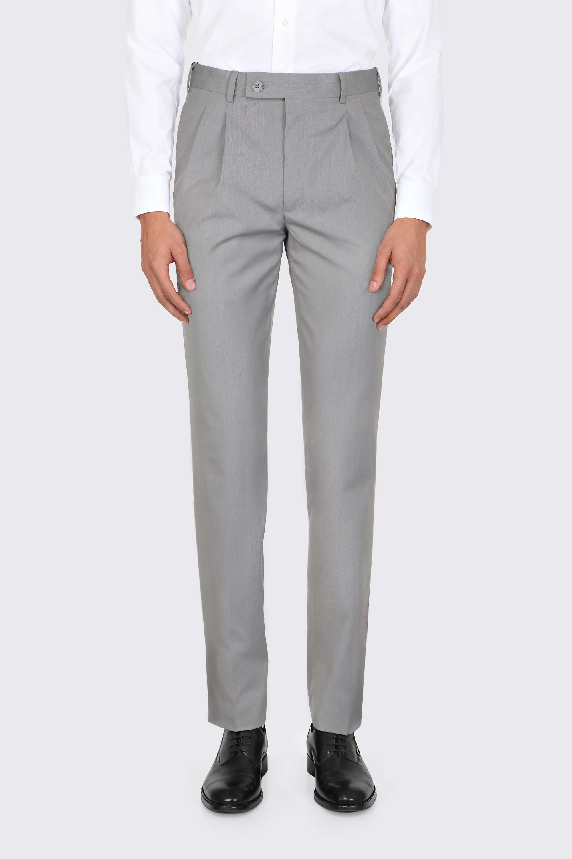 Solid-Blended-Fabric-Regular-Fit-Men-s-Trousers