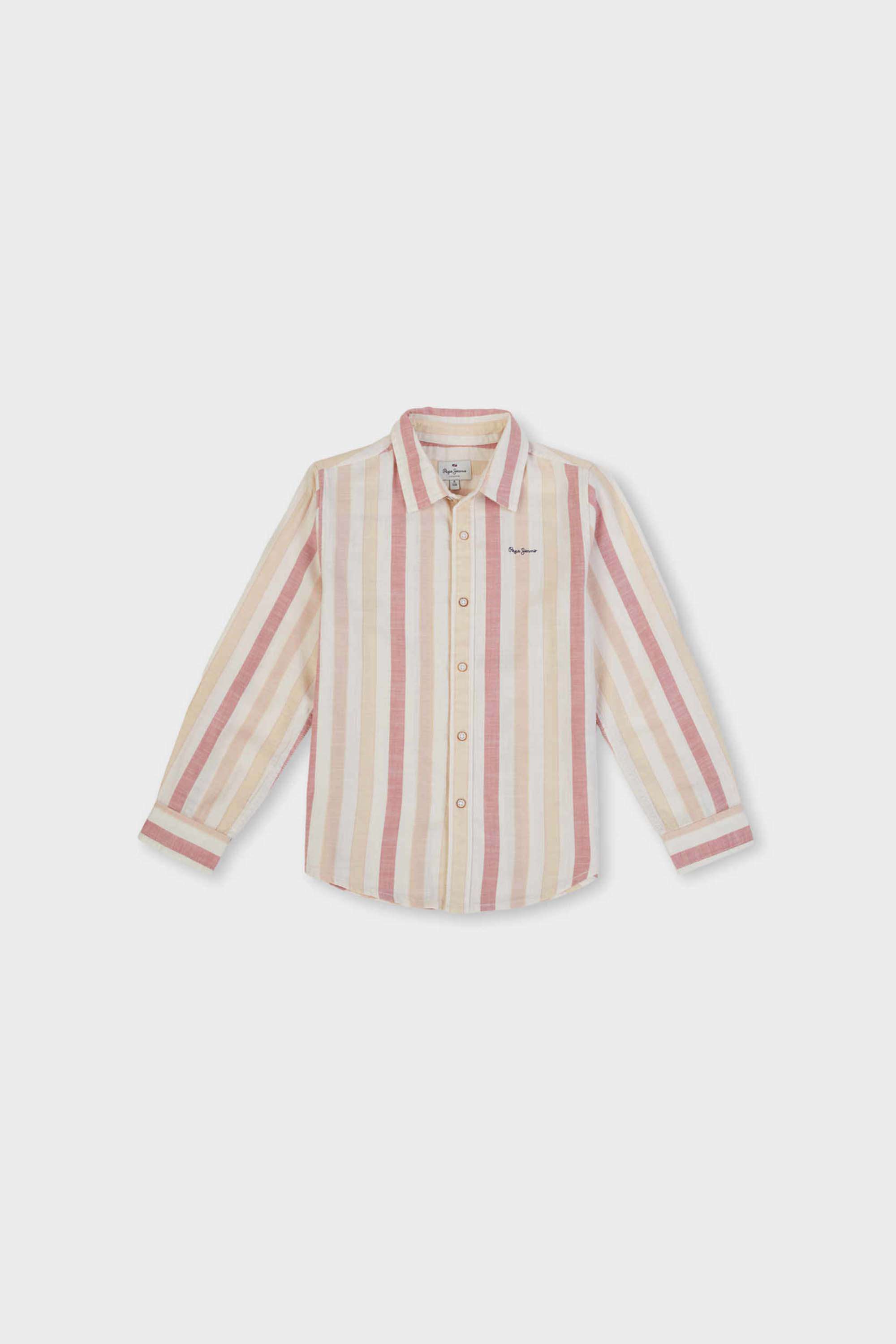 Solid-Blended-Fabric-Classic-Collar-Boys-Shirt