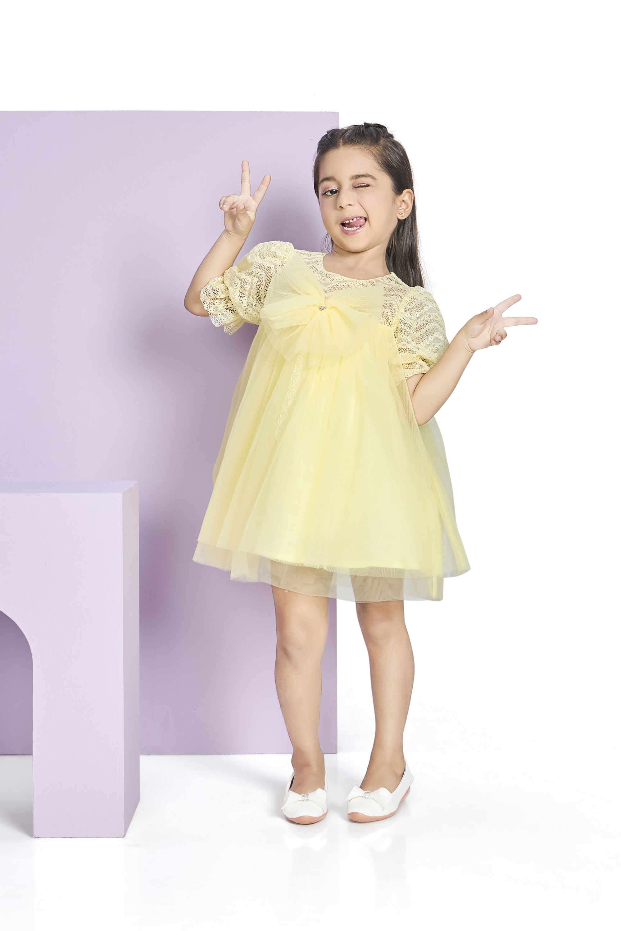 Knitted-Viscose-Round-Neck-Girls-Party-Wear-Dress
