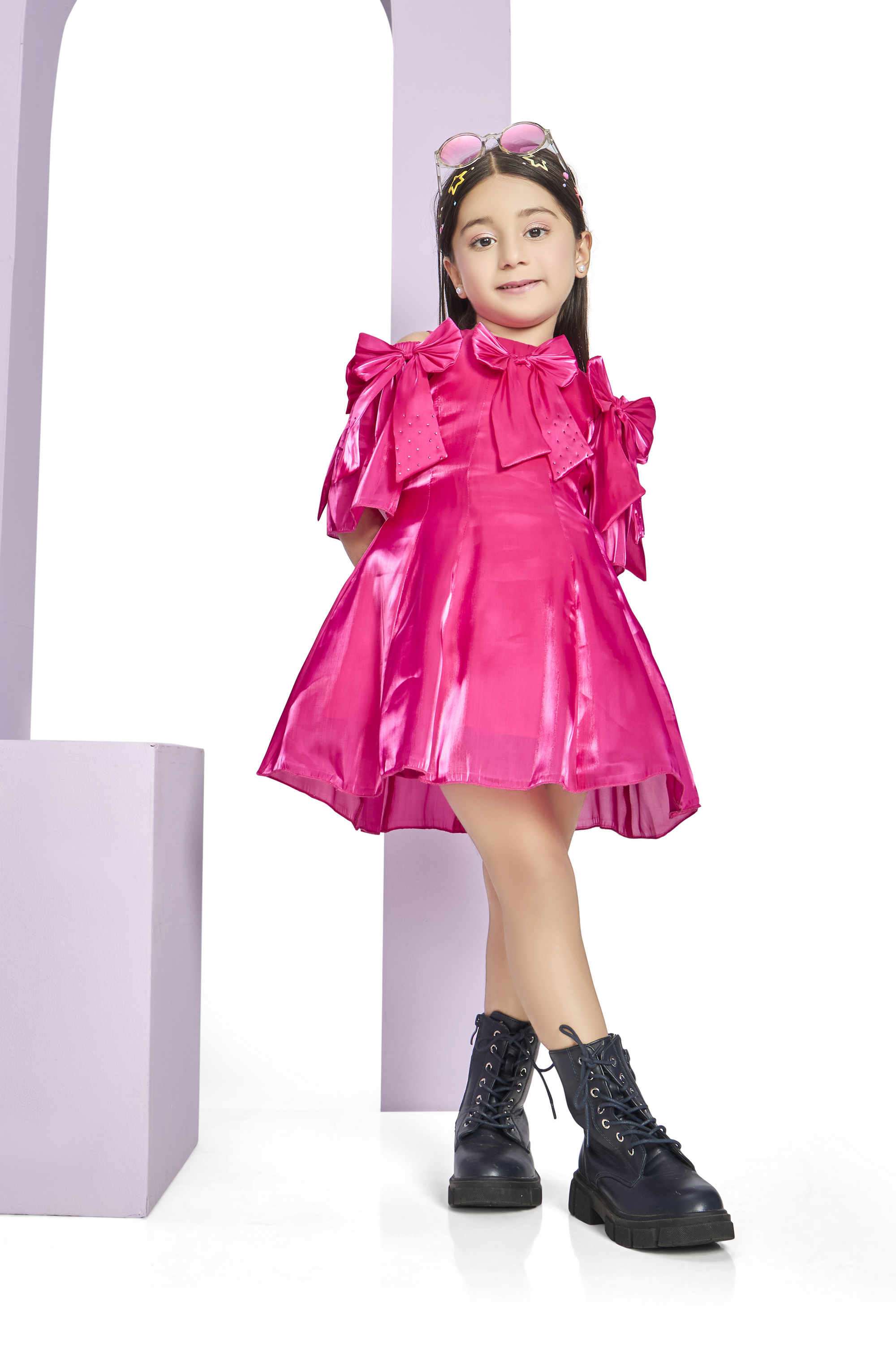 Solid-Muslin-Square-Neck-Girls-Party-Wear-Dress