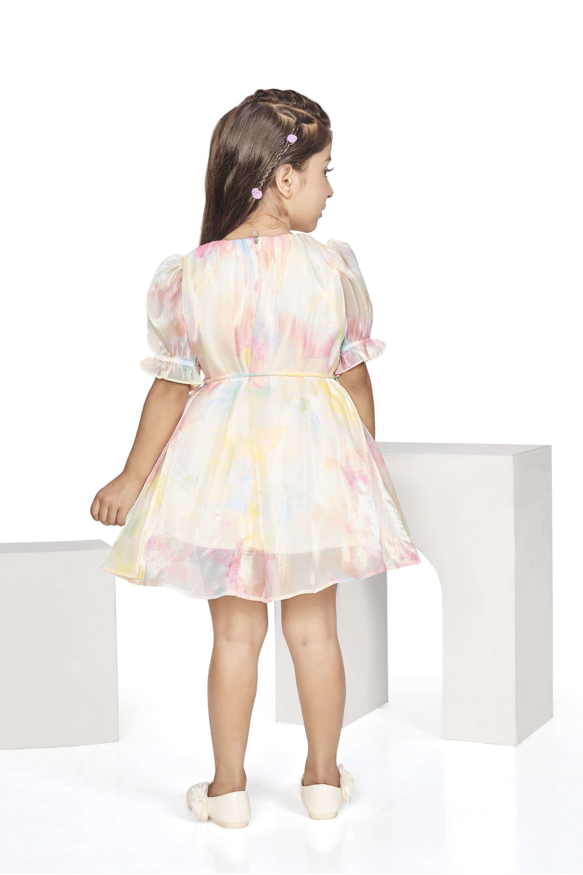 Printed-Polyester-Collared-Girls-Casual-Wear-Dress