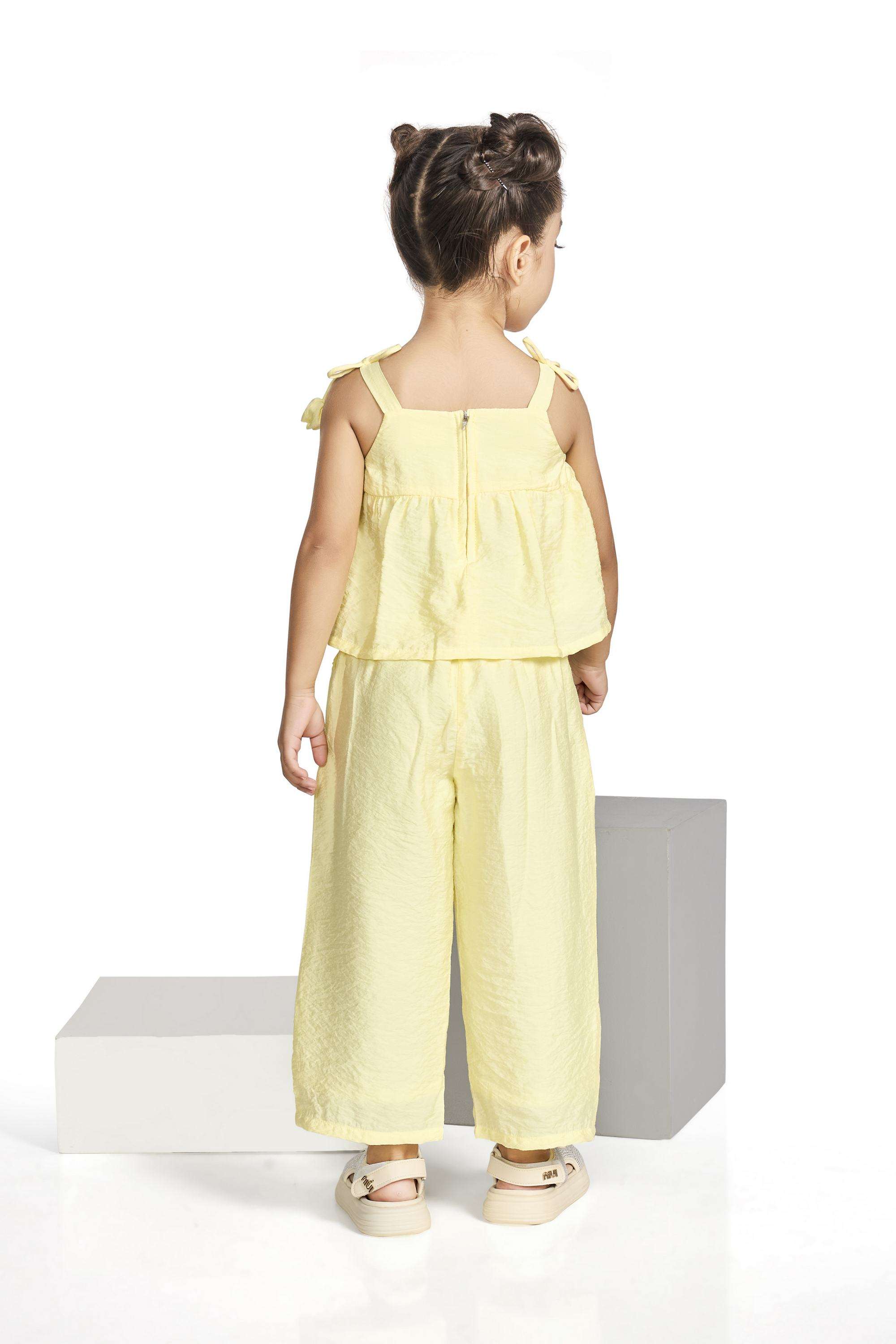 Solid-Polyester-Square-Neck-Girls-Casual-Wear-Pant-&-Top