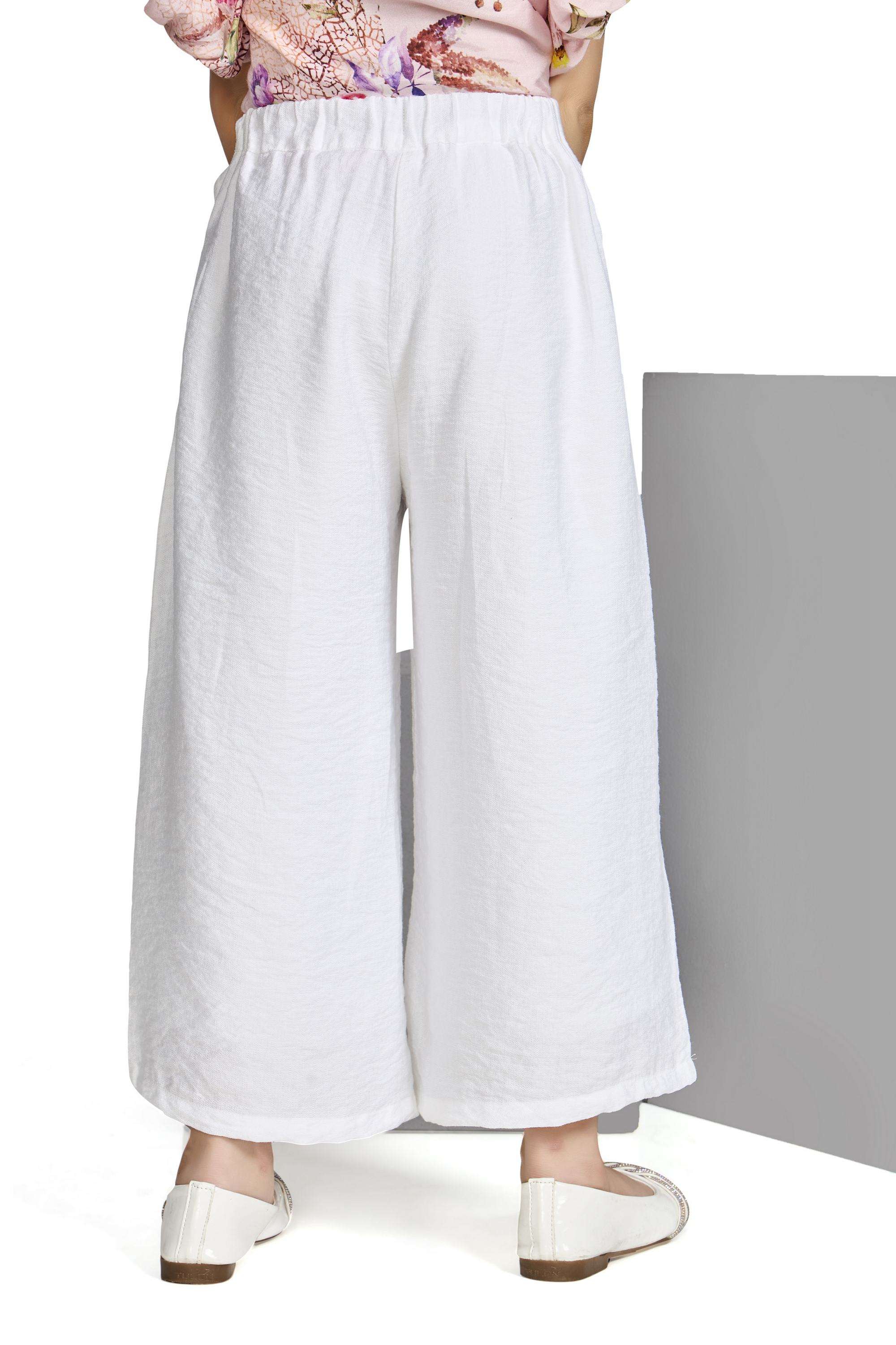 Solid-Blended-Fabric-Regular-Fit-Girls-Pants