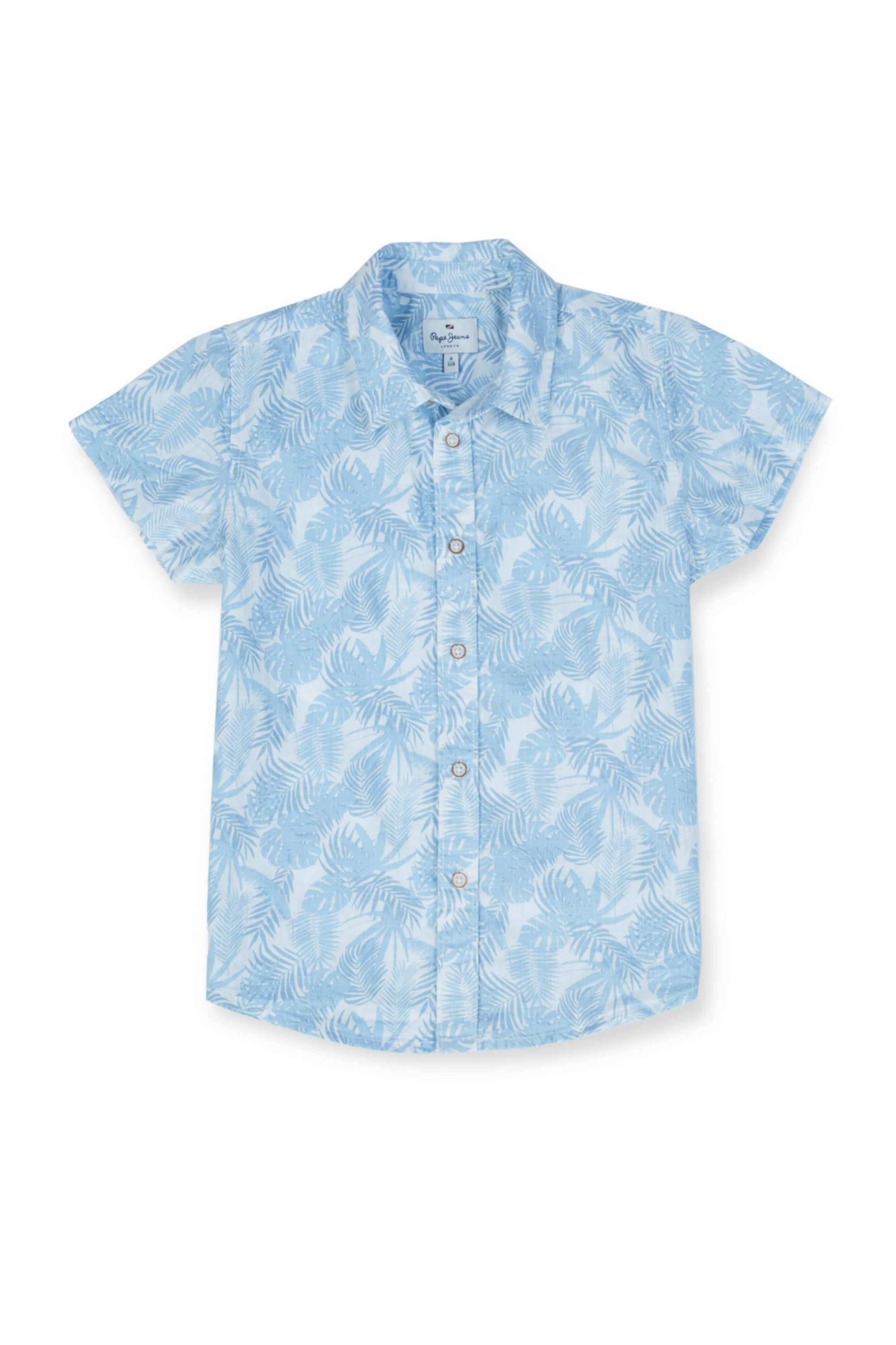 Printed-Cotton-CollaredBoys-Shirt