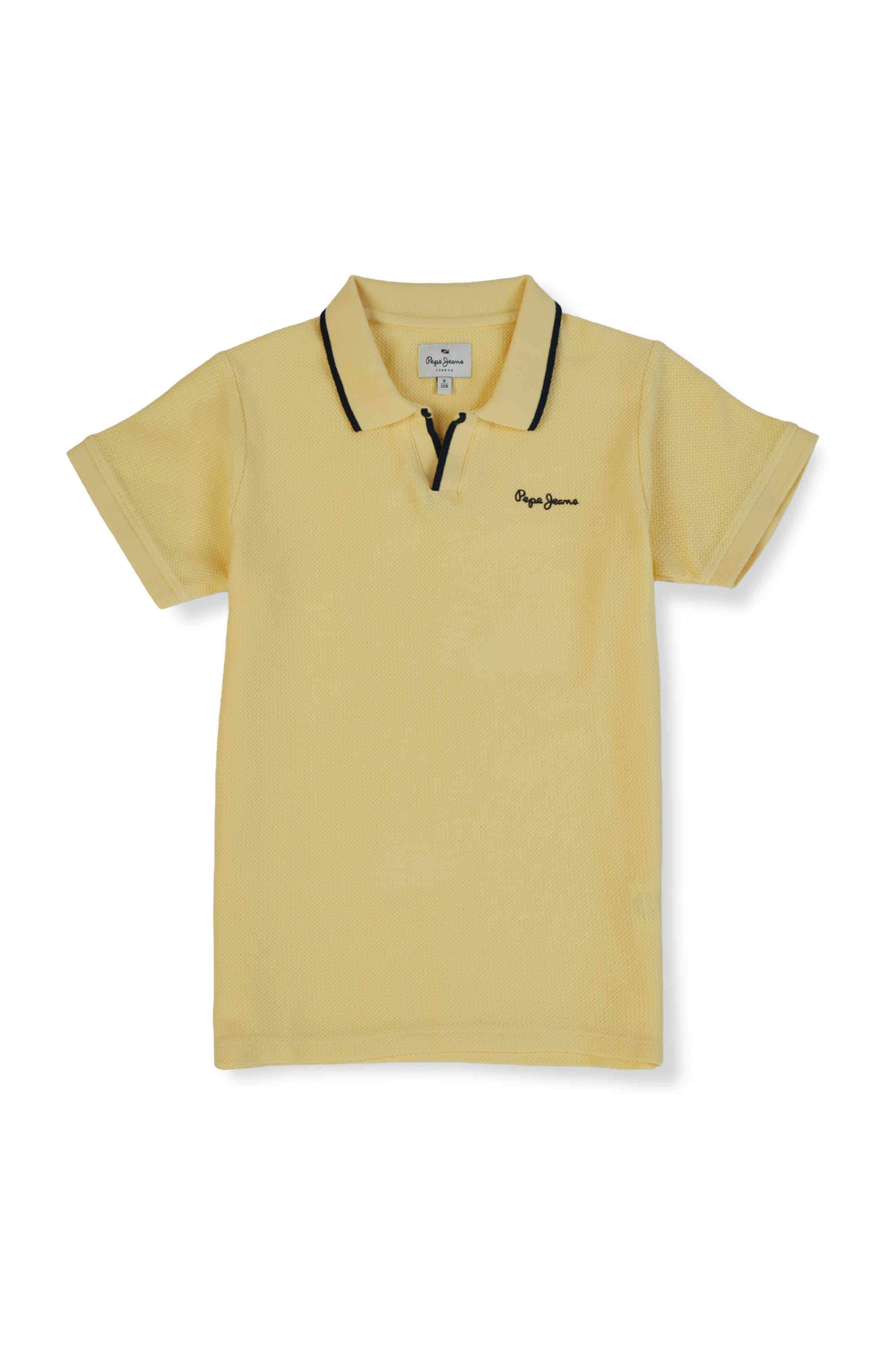 Textured-Blended-Fabric-Polo-Boys-T-Shirt