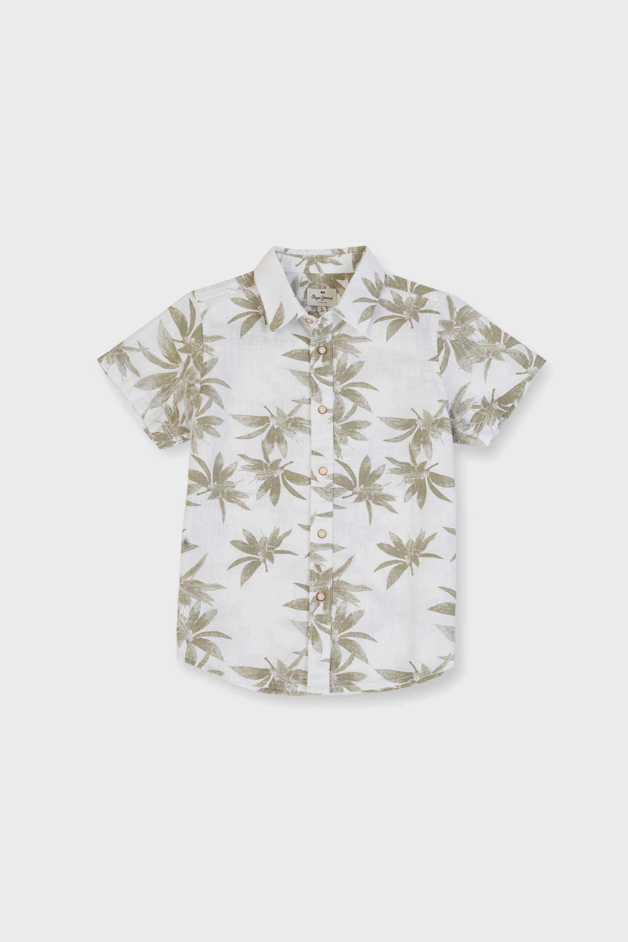 Solid-Blended-Fabric-Classic-Collar-Boys-Shirt