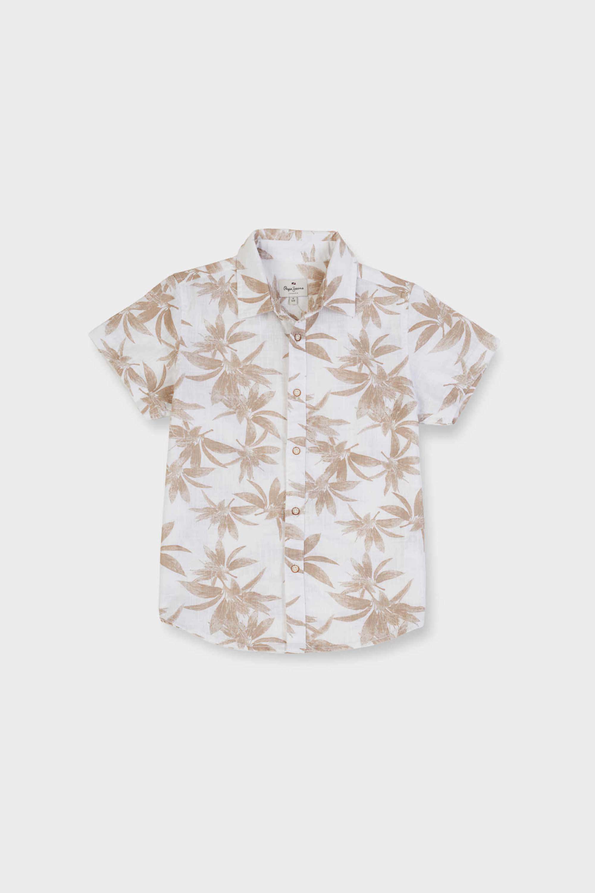 Solid-Blended-Fabric-Classic-Collar-Boys-Shirt