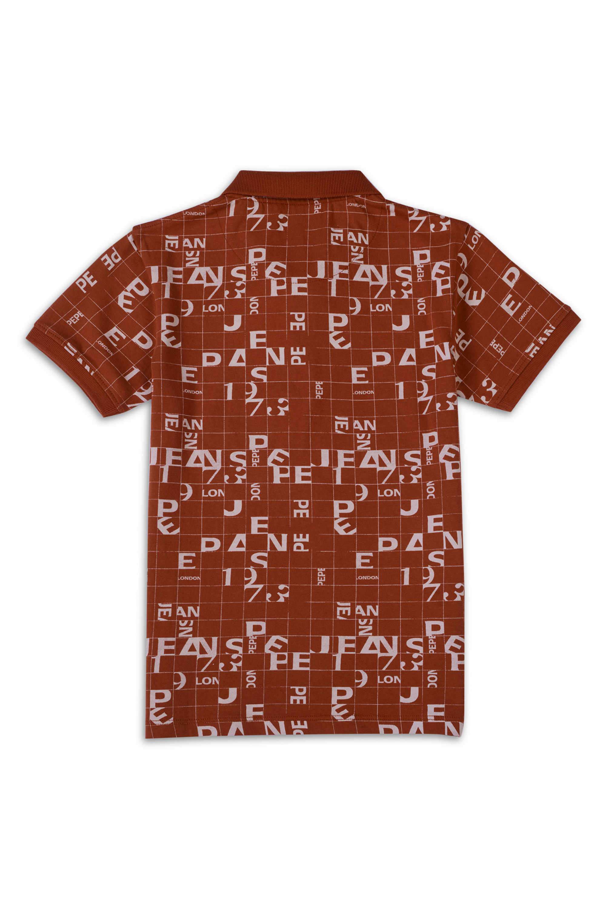 Printed-Blended-Fabric-Polo-Boys-T-Shirt
