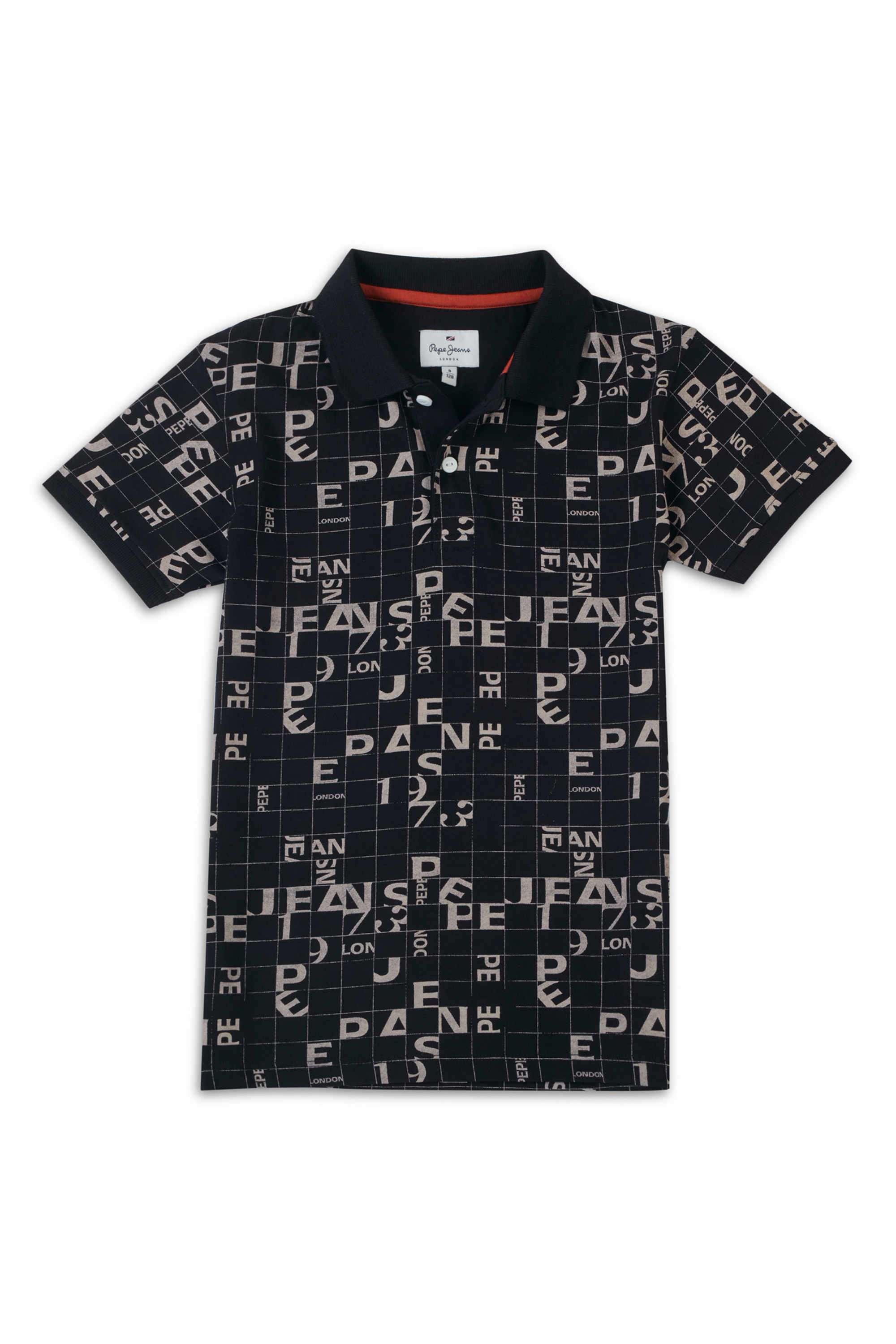 Printed-Blended-Fabric-Polo-Boys-T-Shirt