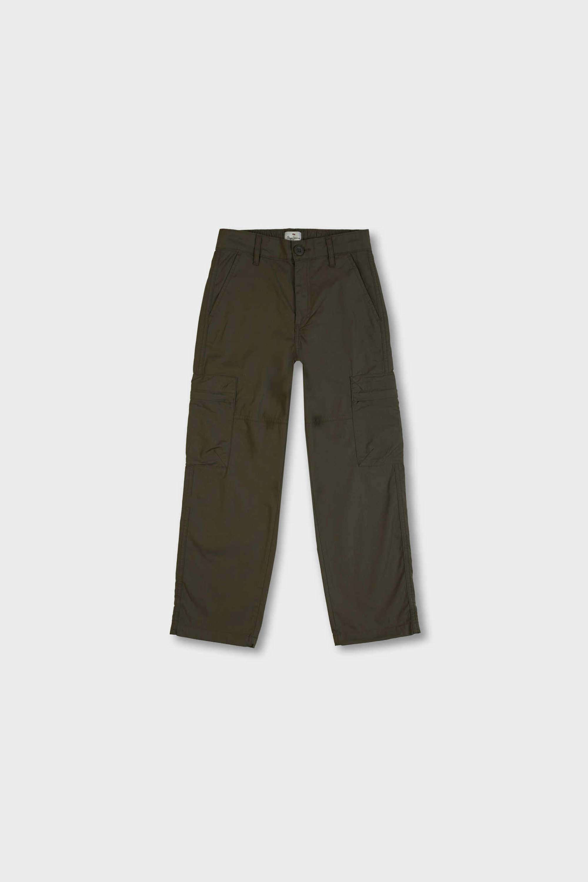 Solid-Blended-Fabric-Regular-Fit-Boys-Cargo-Pants