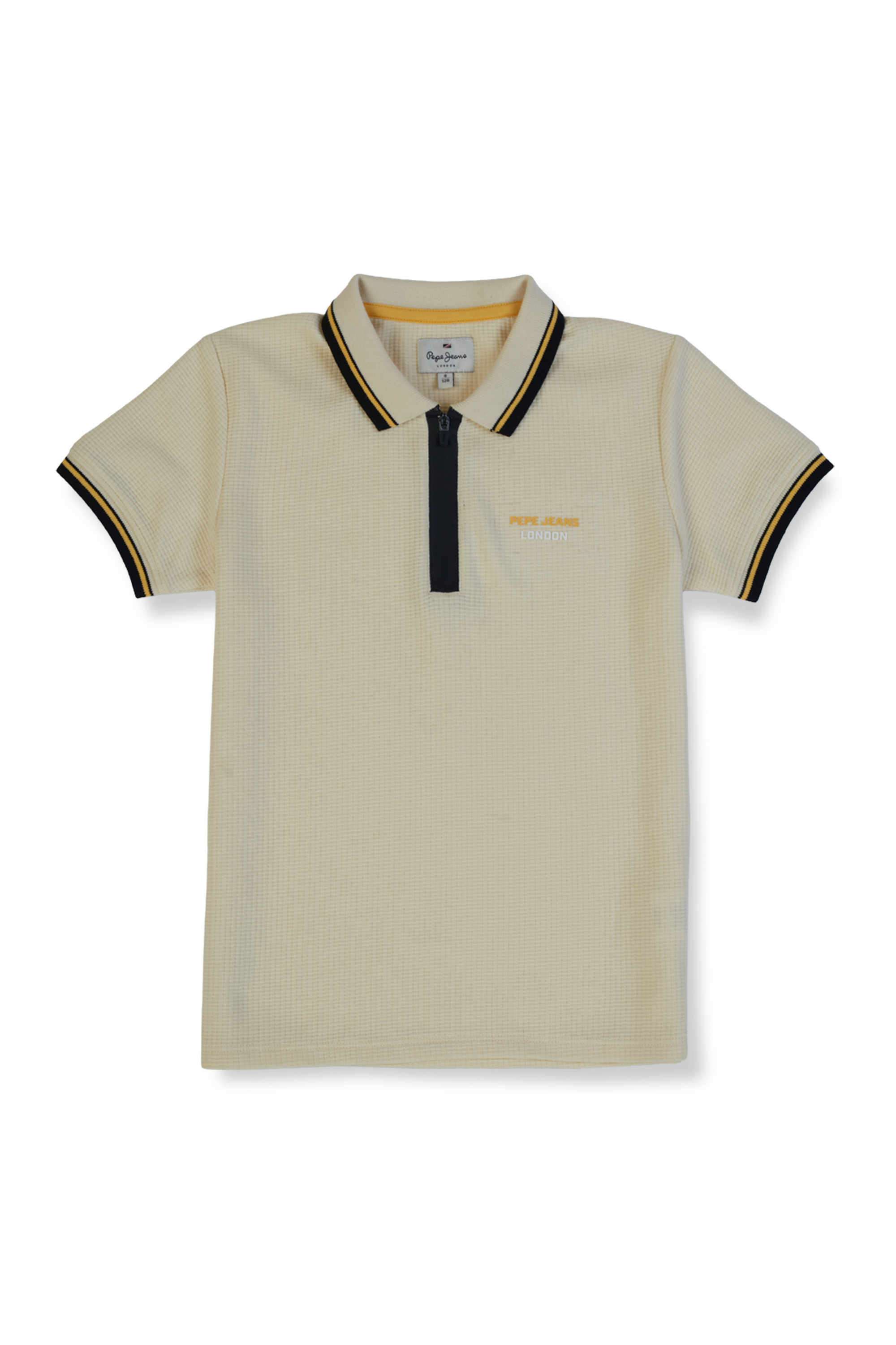 Textured-Blended-Fabric-Polo-Boys-T-Shirt