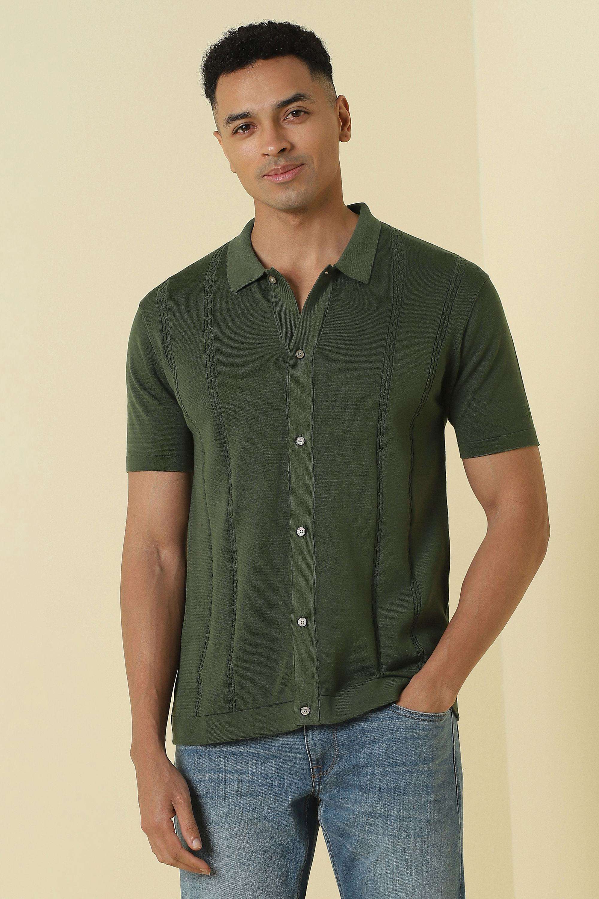 Textured-Cotton-Polo-Men-s-T-Shirt