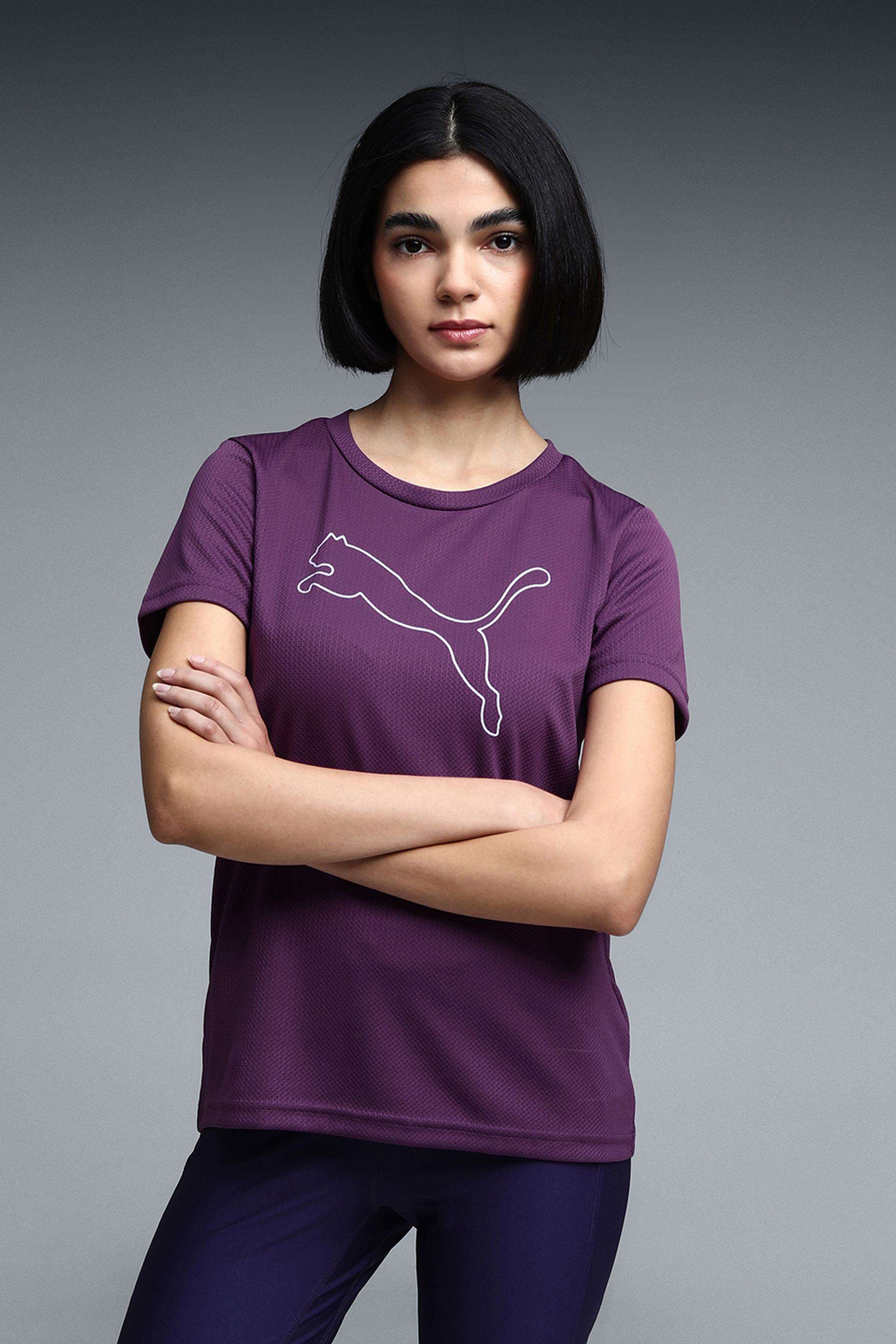 Solid-Polyester-Women-s-T-Shirt