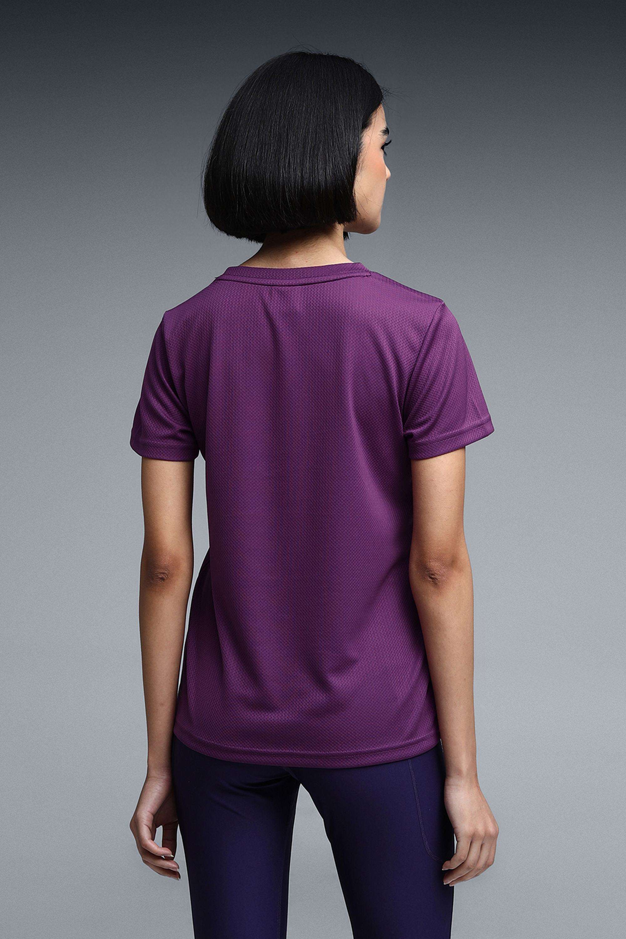Solid-Polyester-Women-s-T-Shirt