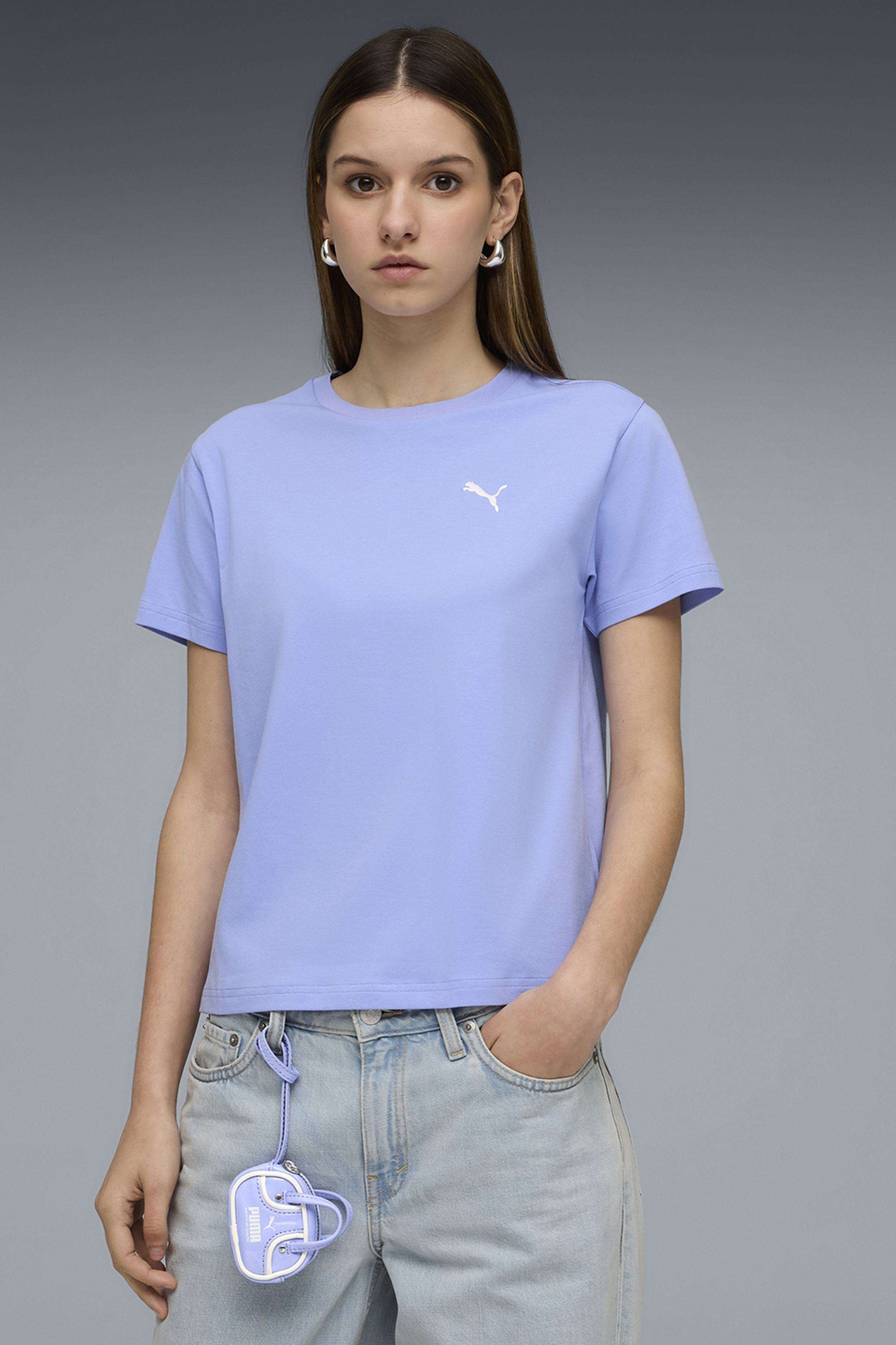 Solid-Cotton-Women-s-T-Shirt